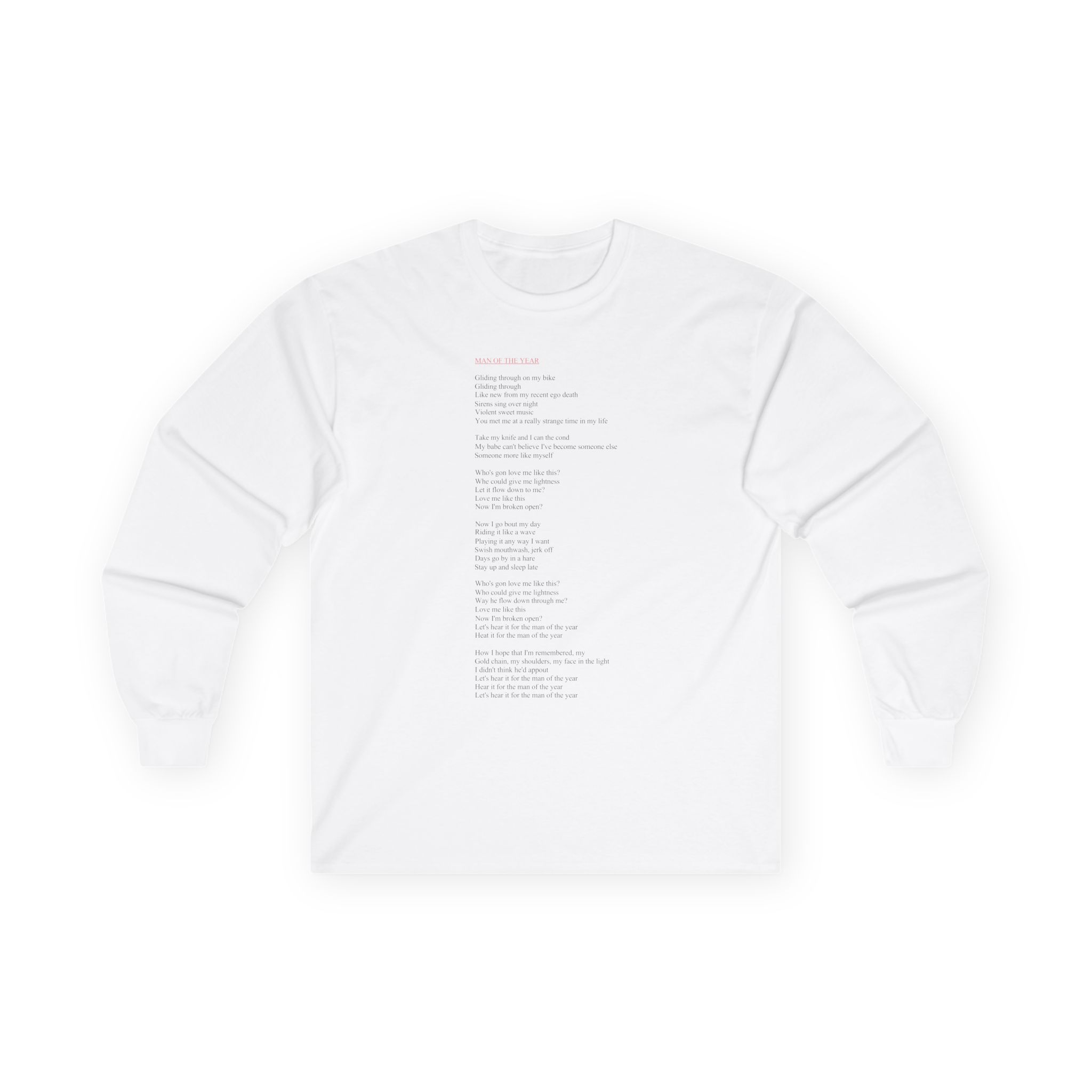 Lorde Moty Lyric Unisex Ultra Cotton Long Sleeve Tee