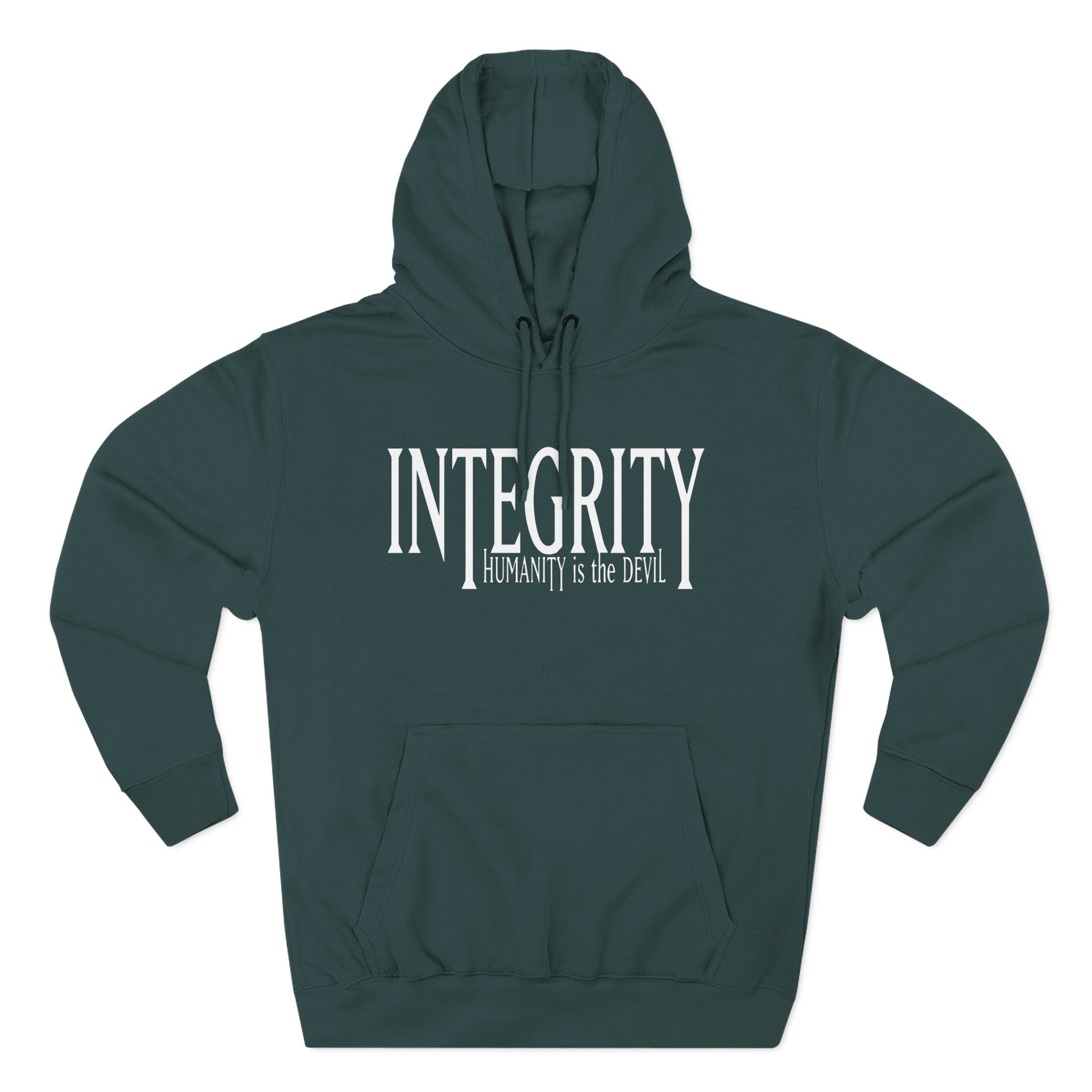 Integrity Humanity Is The Devil Three-Panel Fleece Hoodie