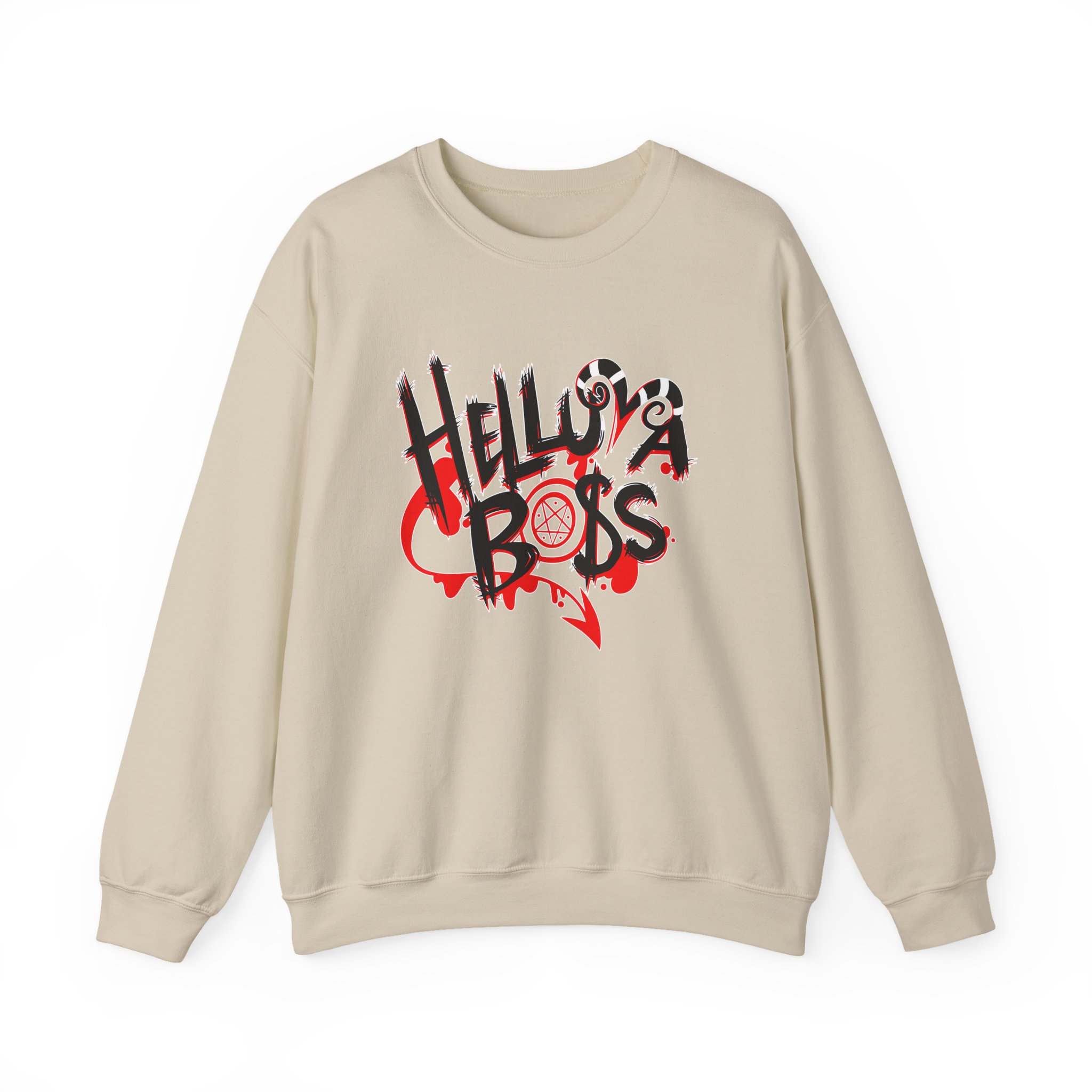 Helluva Boss Logo Unisex Heavy Blendâ„¢ Crewneck Sweatshirt