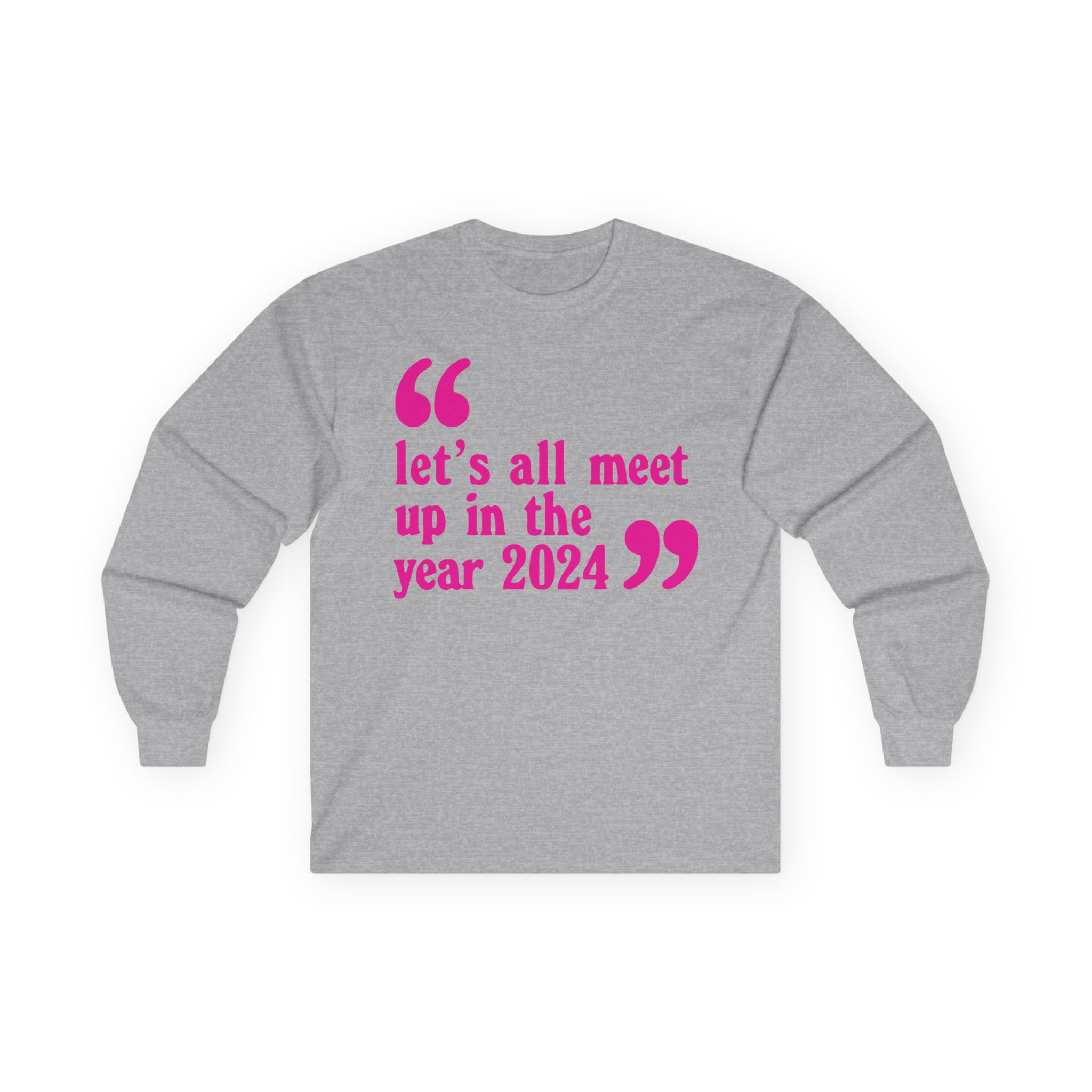 Pulp Let’s All Meet Up Ecru Unisex Ultra Cotton Long Sleeve Tee