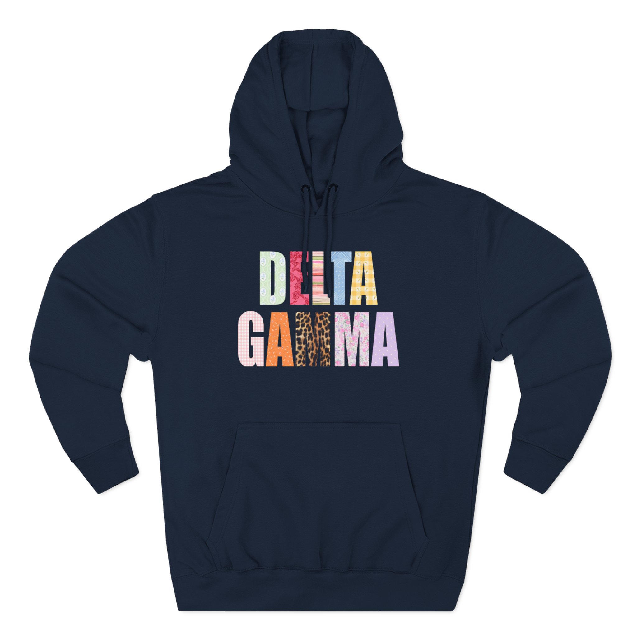 Delta Gamma Scrapbook Sorority Three-Panel Fleece Hoodie