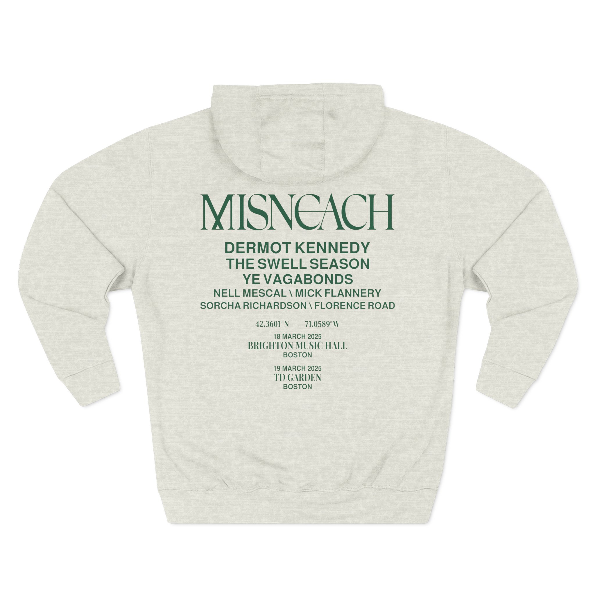 Dermot Kennedy Misneach Festival Event Three-Panel Fleece Hoodie