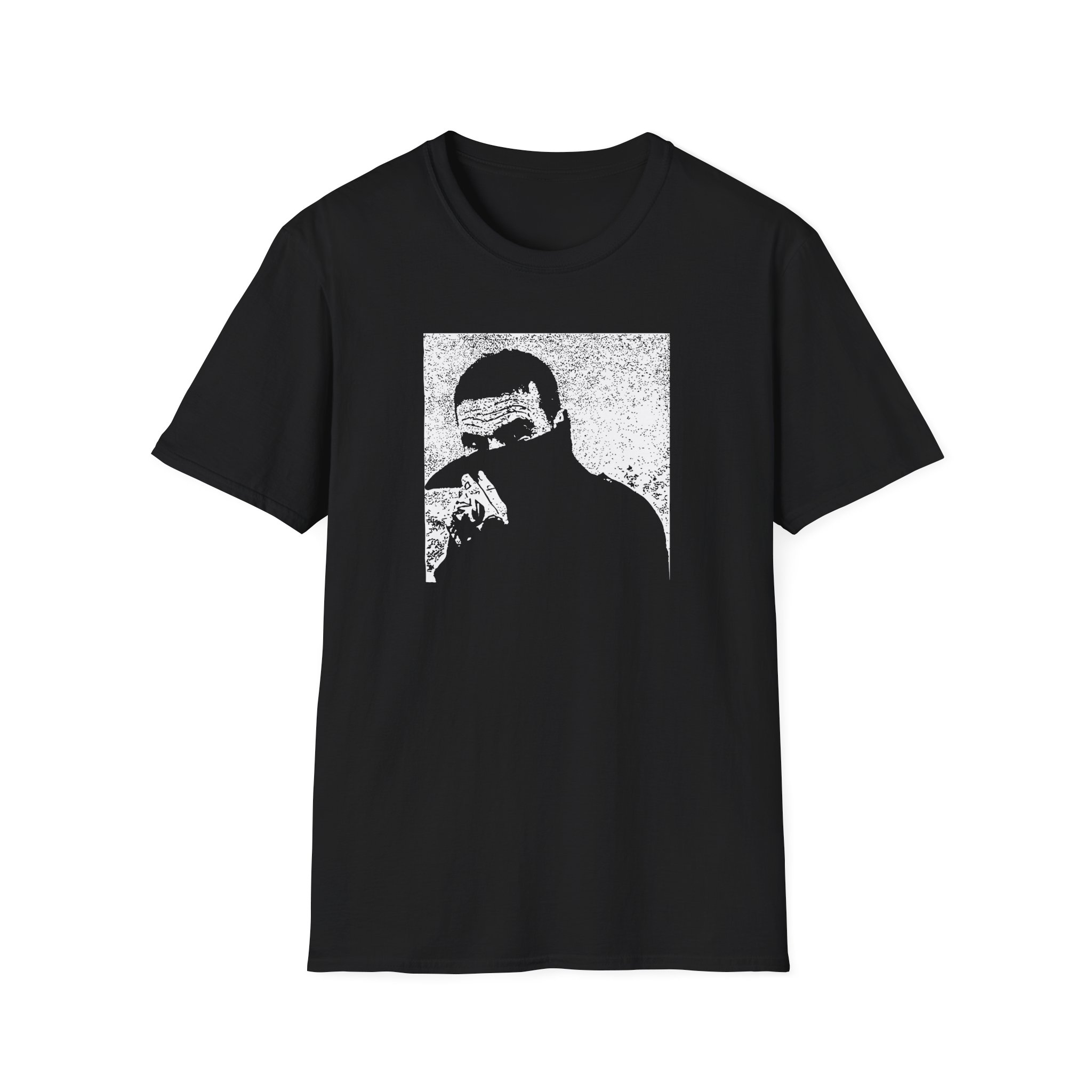 Night Sins Portrait in Silver Unisex Softstyle T-Shirt
