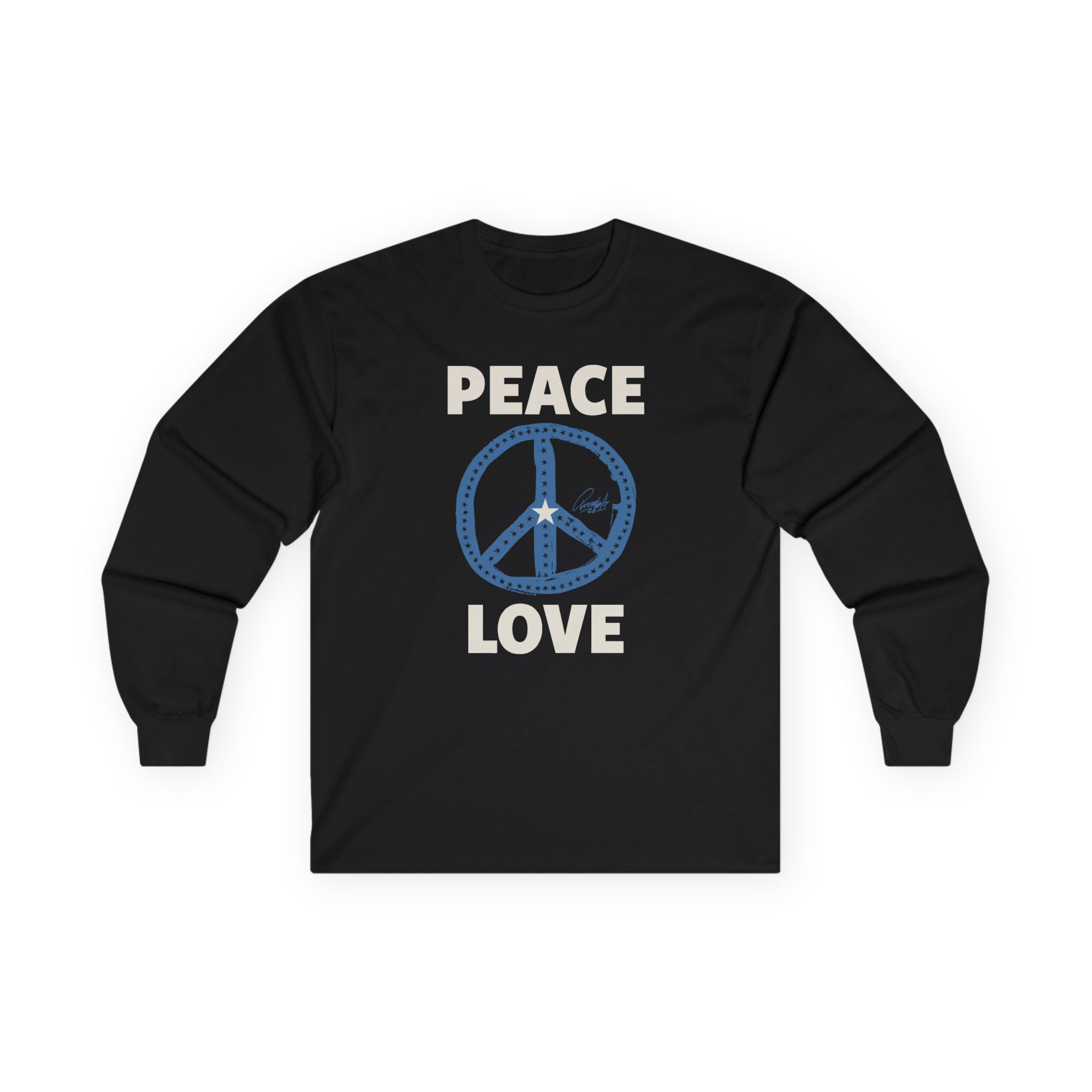 Ringo Starr Peace Love Star Center Unisex Ultra Cotton Long Sleeve Tee