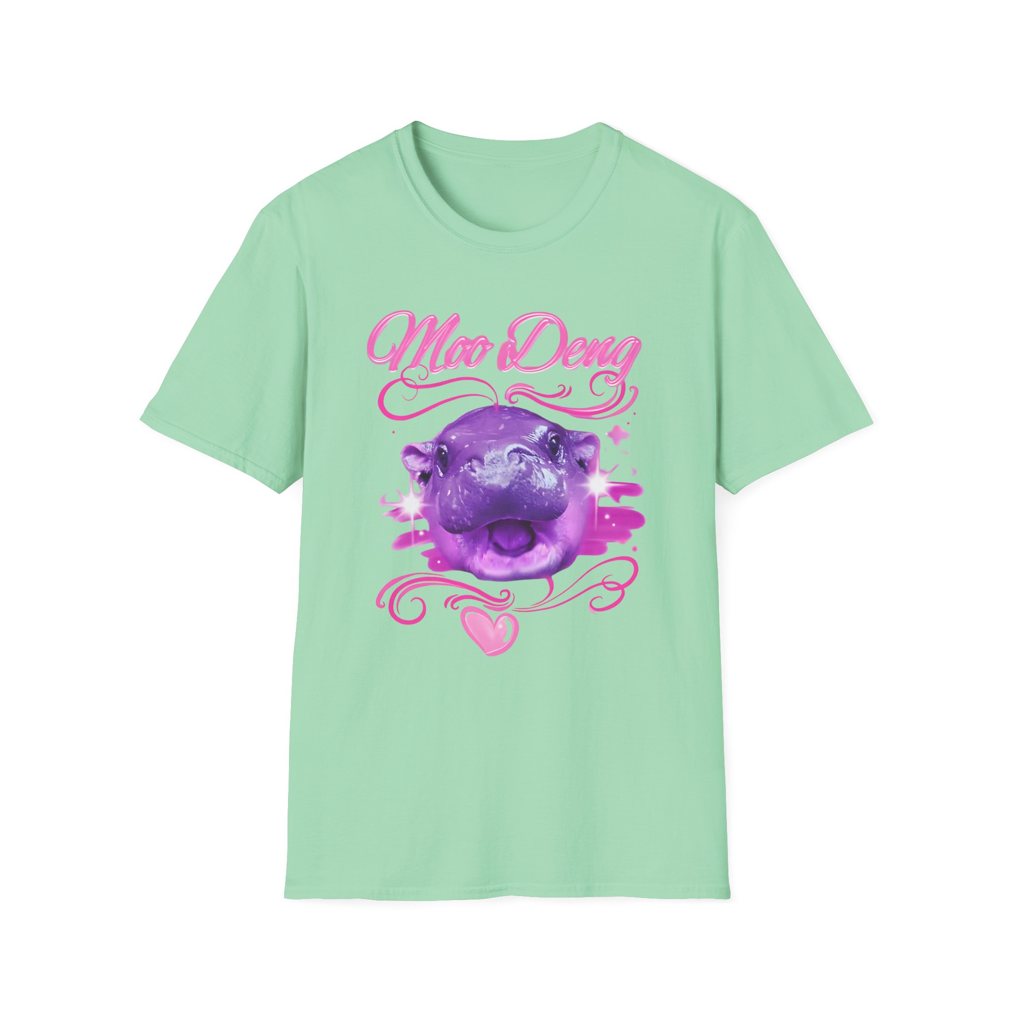 Moo Deng Airbrush Unisex Softstyle T-Shirt