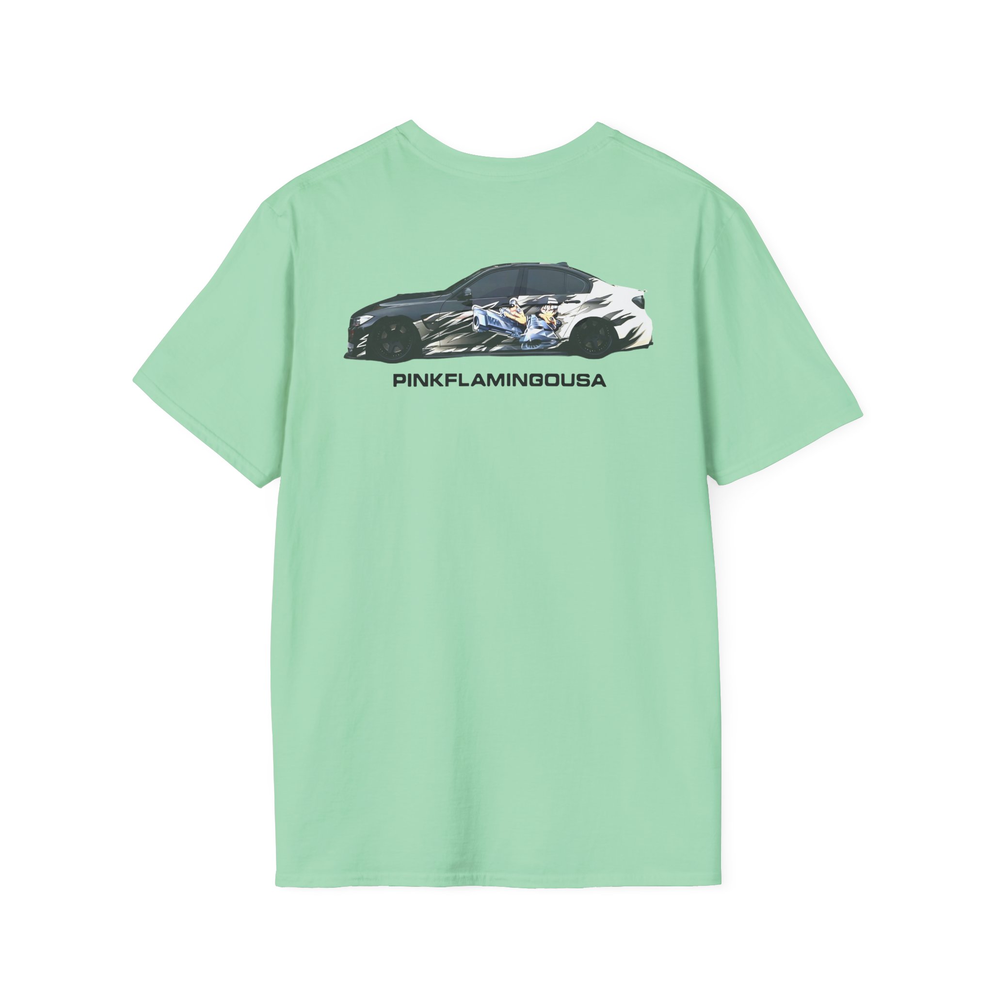 Xavier Wulf Pinkflamingousa Unisex Softstyle T-Shirt