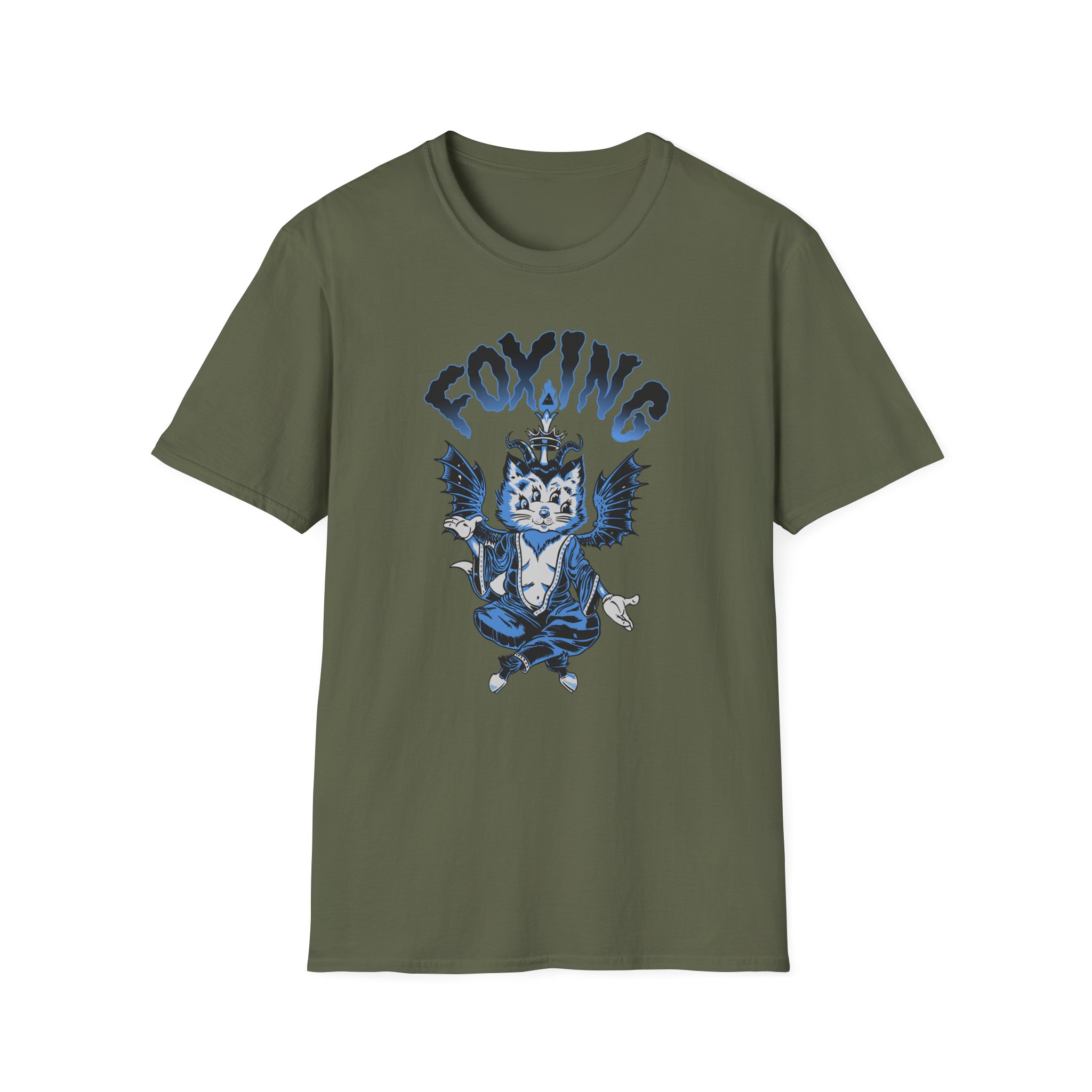Foxing Four-eyed Cat Unisex Softstyle T-Shirt