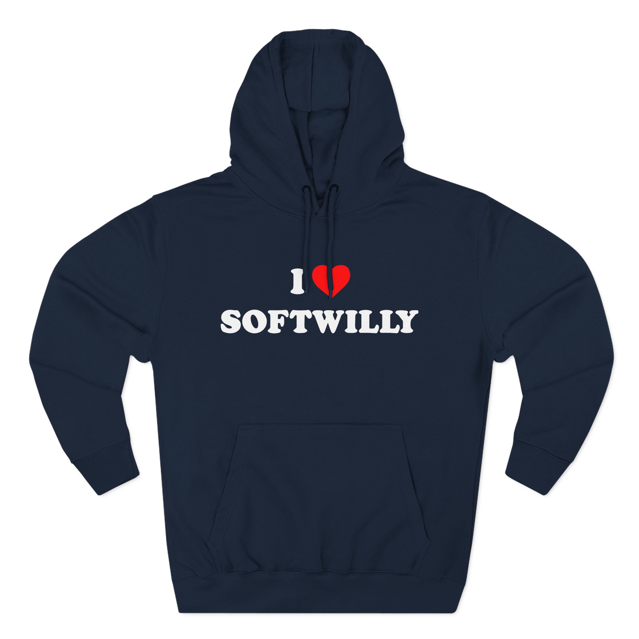 Softwilly I Love Softwilly Three-Panel Fleece Hoodie