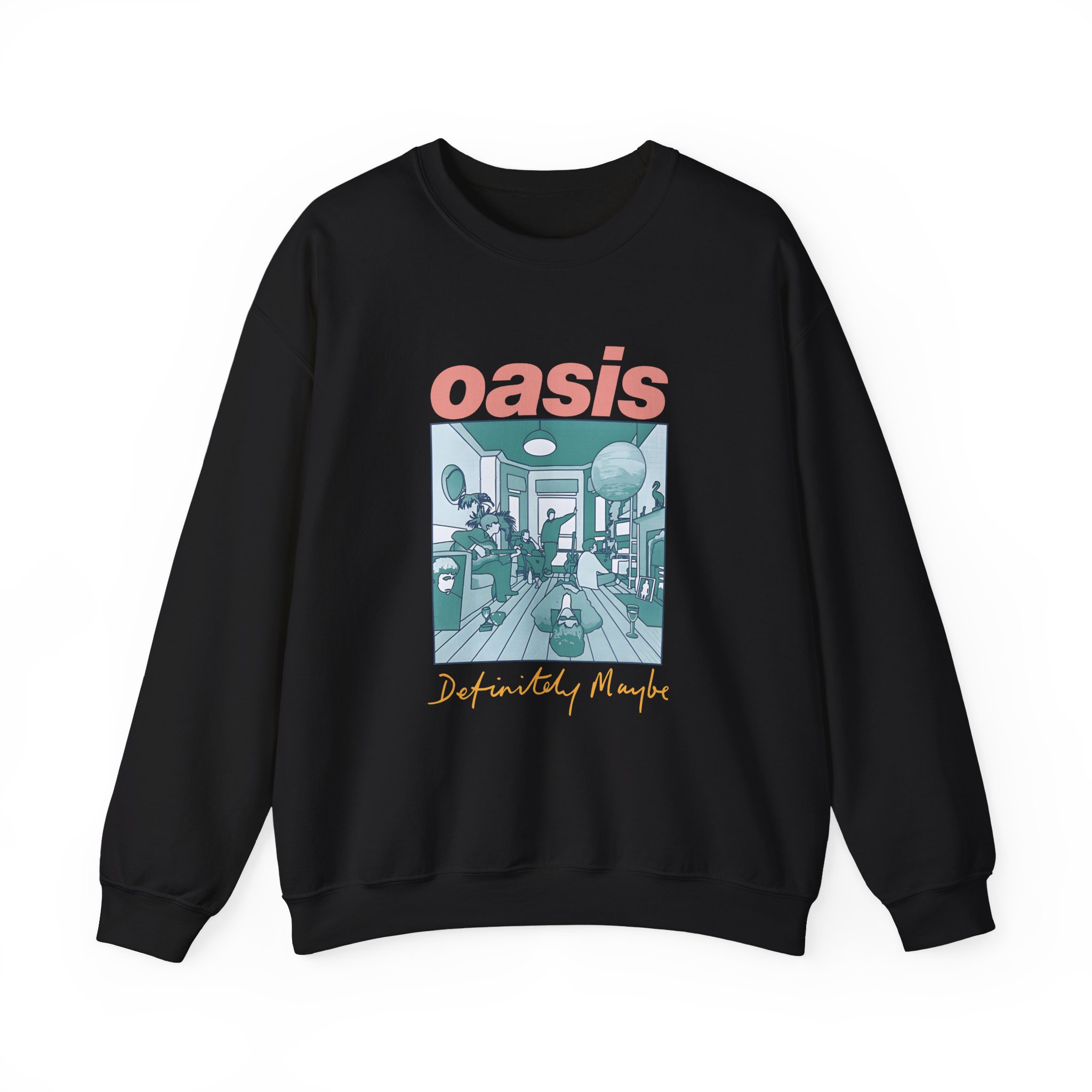 Oasis Definitely Maybe Artwork Unisex Heavy Blendâ„¢ Crewneck Sweatshirt