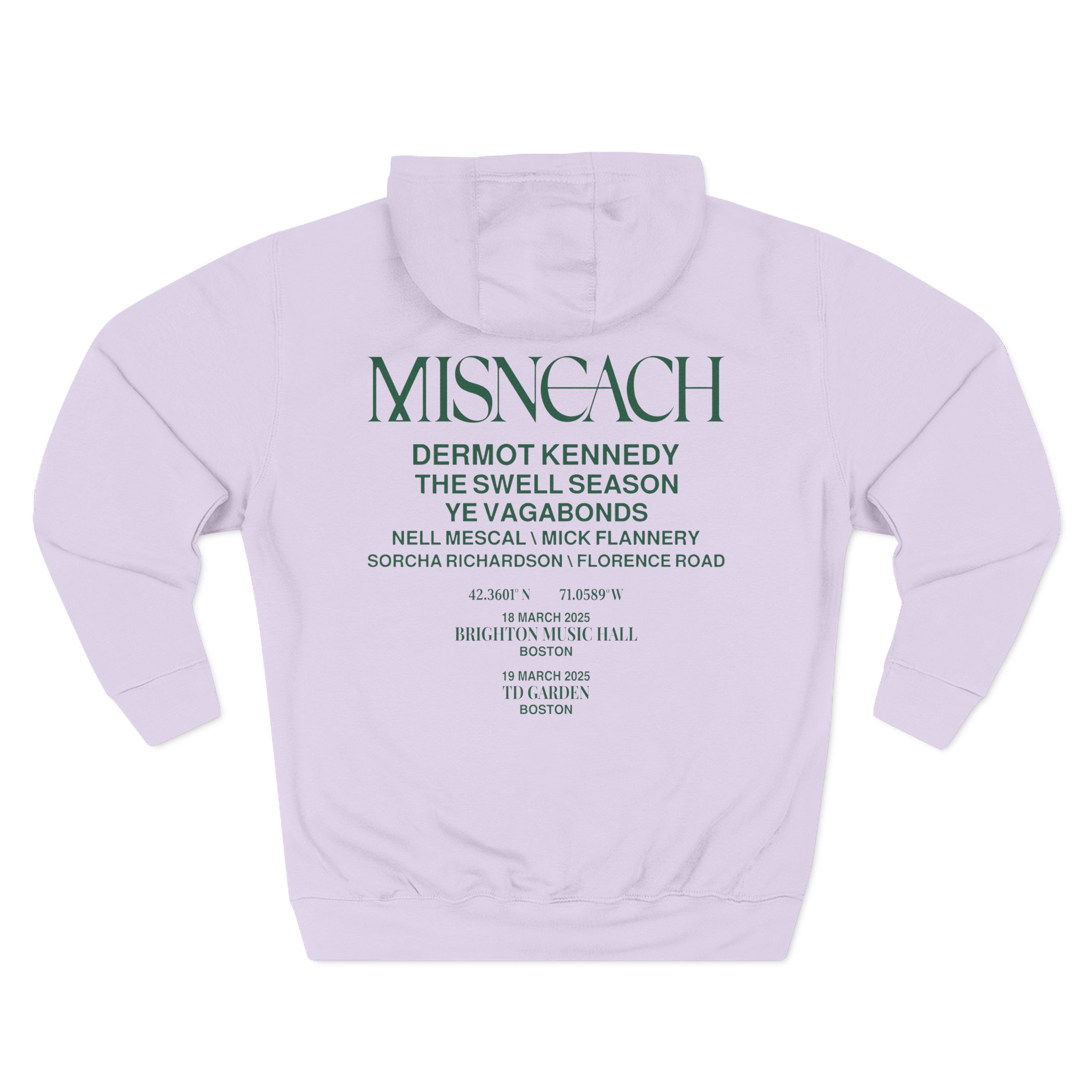 Dermot Kennedy Misneach Festival Event Three-Panel Fleece Hoodie