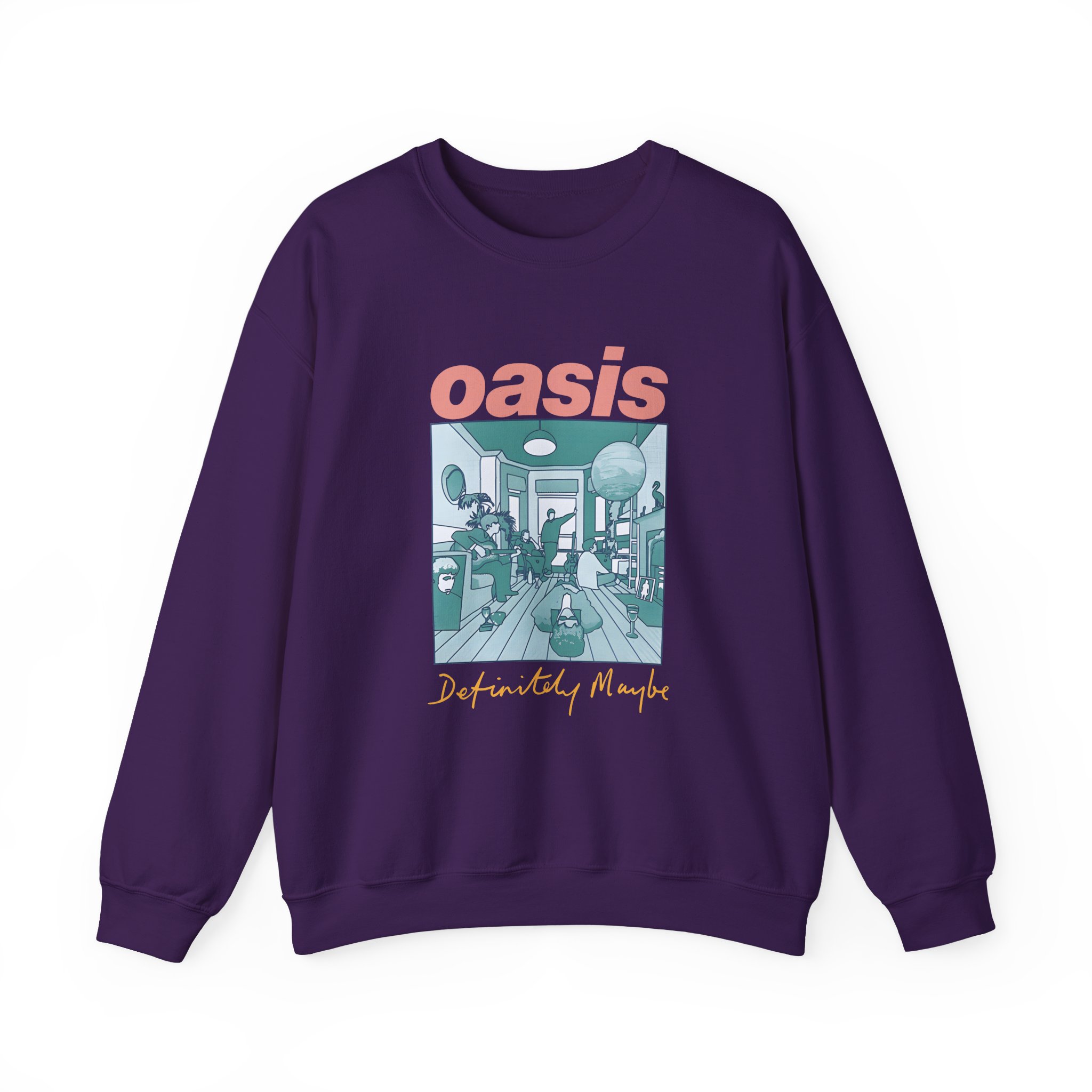 Oasis Definitely Maybe Artwork Unisex Heavy Blendâ„¢ Crewneck Sweatshirt