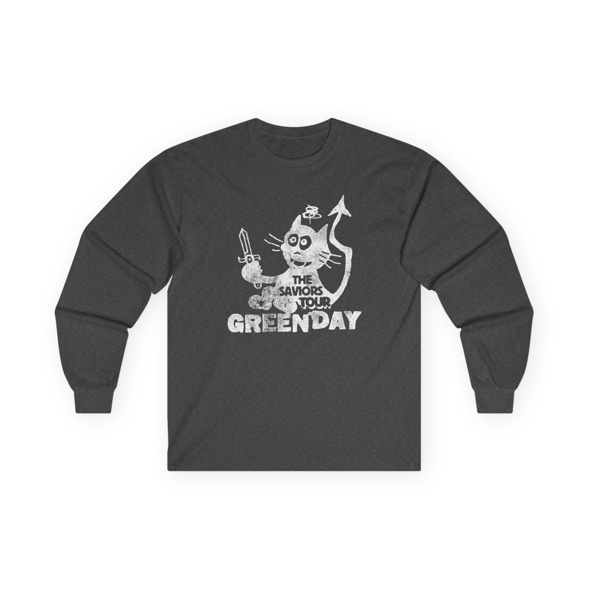 Green Day Cat and Sword Unisex Ultra Cotton Long Sleeve Tee