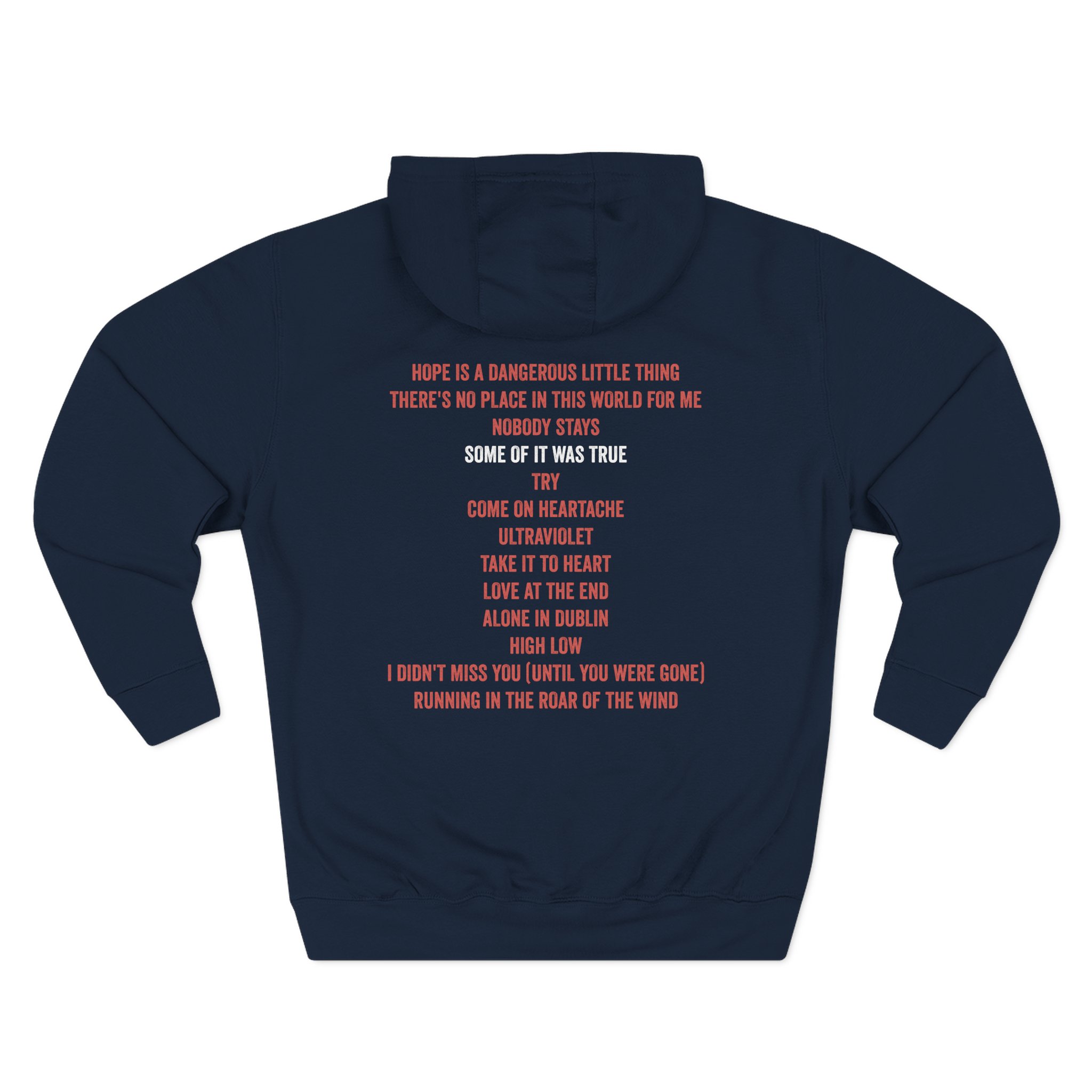 The Menzingers Tracklist Three-Panel Fleece Hoodie