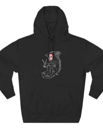 Murderdolls Joey Jordison Joey Cat Blood Mask Three-Panel Fleece Hoodie