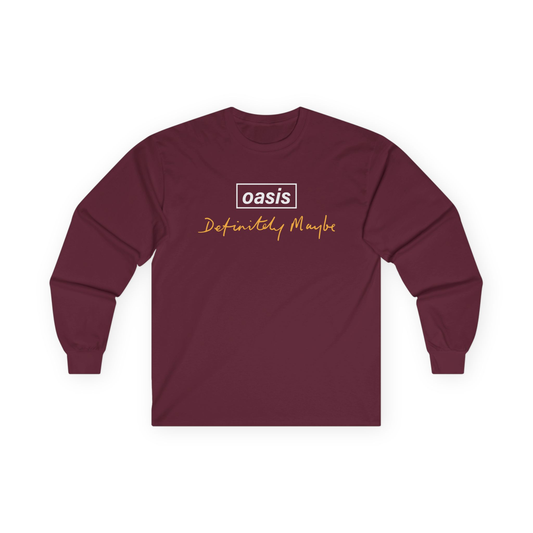 Oasis Definitely Maybe Tracklist Unisex Ultra Cotton Long Sleeve Tee