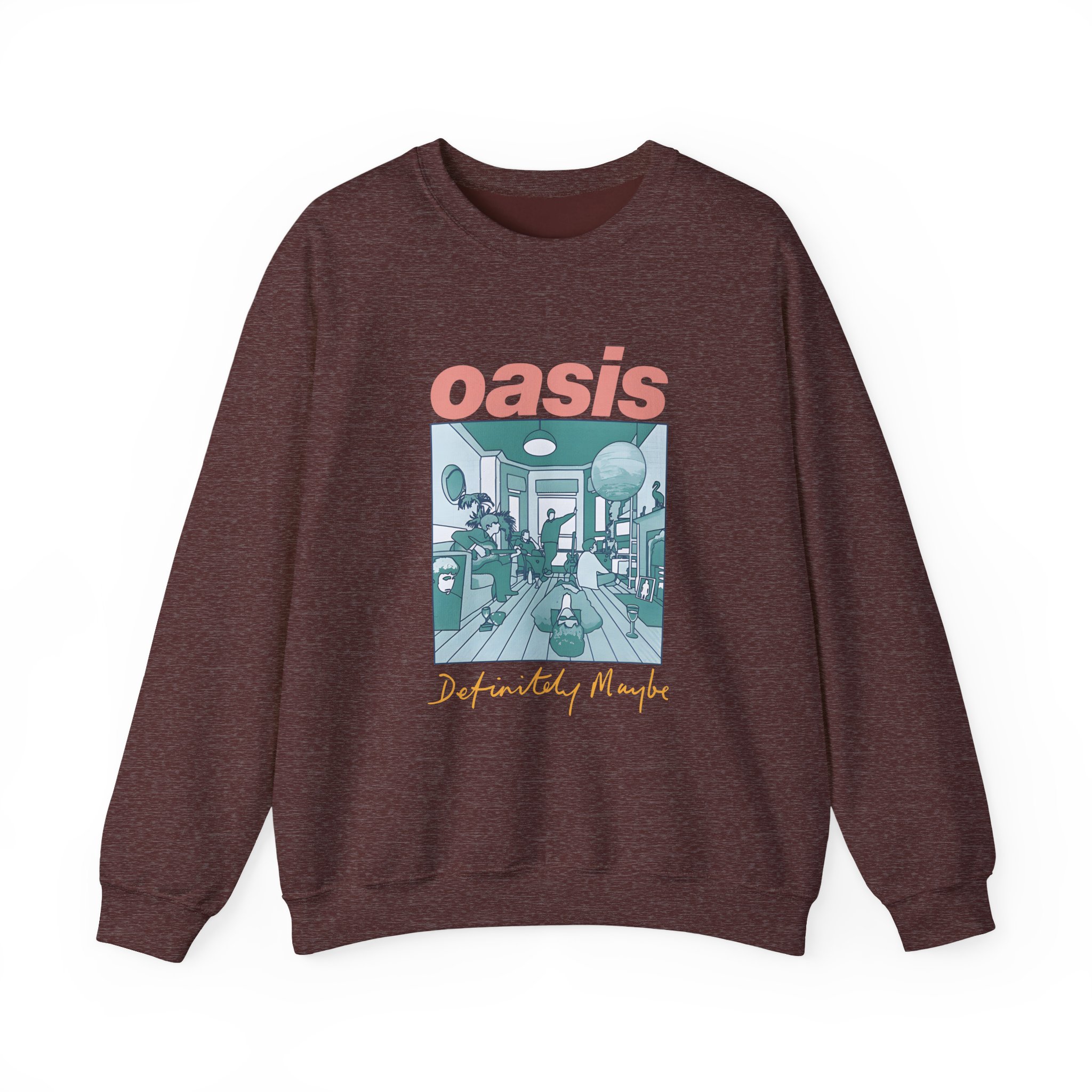 Oasis Definitely Maybe Artwork Unisex Heavy Blendâ„¢ Crewneck Sweatshirt