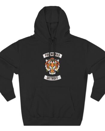 Fireworks Tiger Three-Panel Fleece Hoodie
