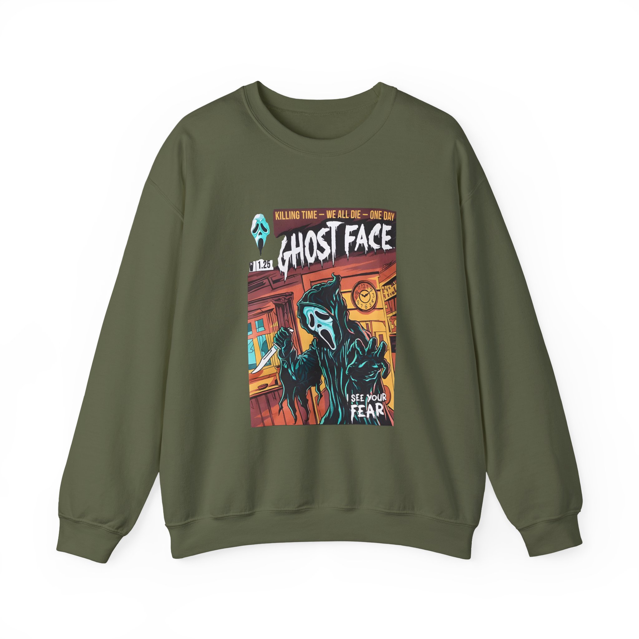 Ghostface Comic Cover Unisex Heavy Blendâ„¢ Crewneck Sweatshirt