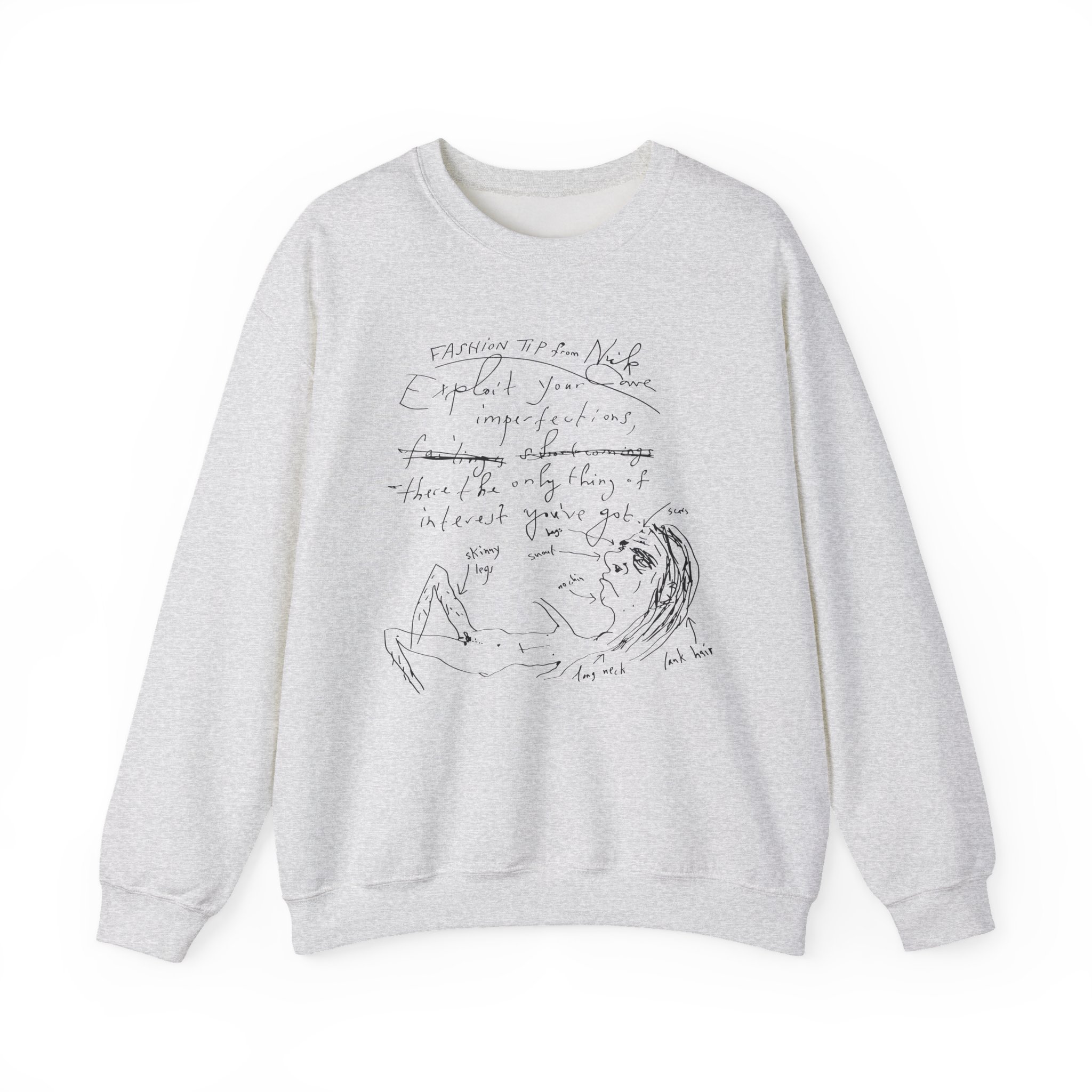 Nick Cave Fashion Tips Unisex Heavy Blendâ„¢ Crewneck Sweatshirt