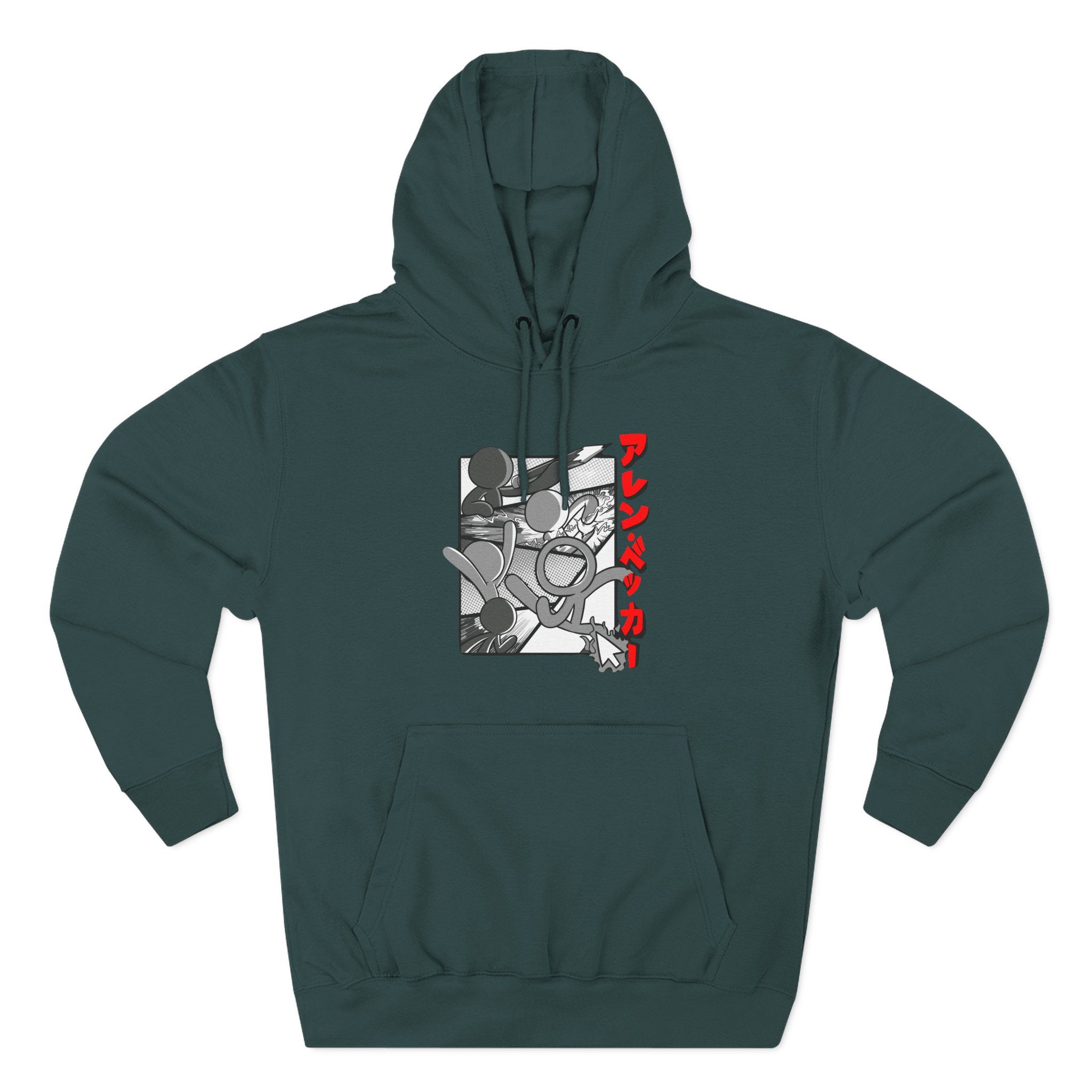 Alan Becker Manga Three-Panel Fleece Hoodie