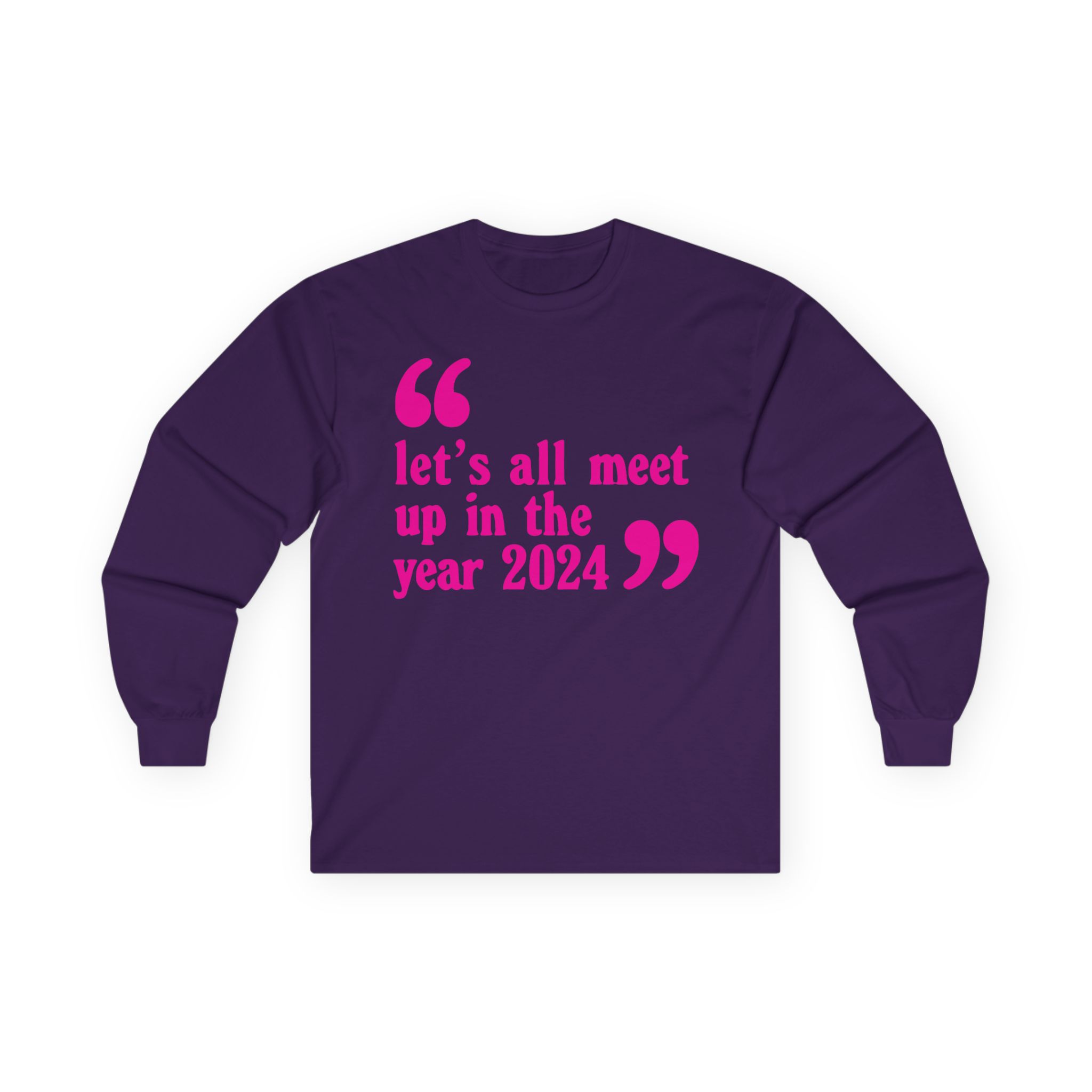 Pulp Let’s All Meet Up Ecru Unisex Ultra Cotton Long Sleeve Tee