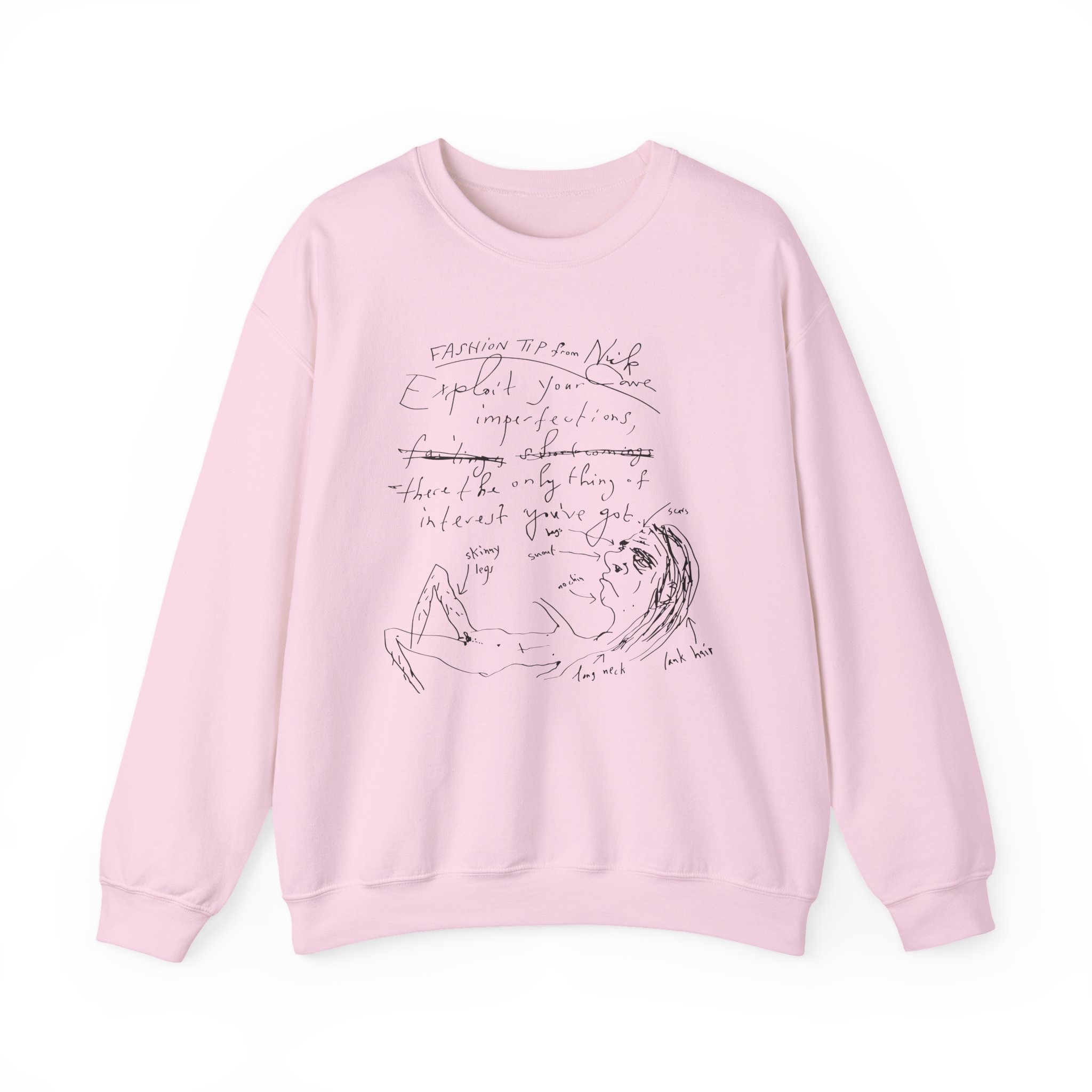 Nick Cave Fashion Tips Unisex Heavy Blendâ„¢ Crewneck Sweatshirt
