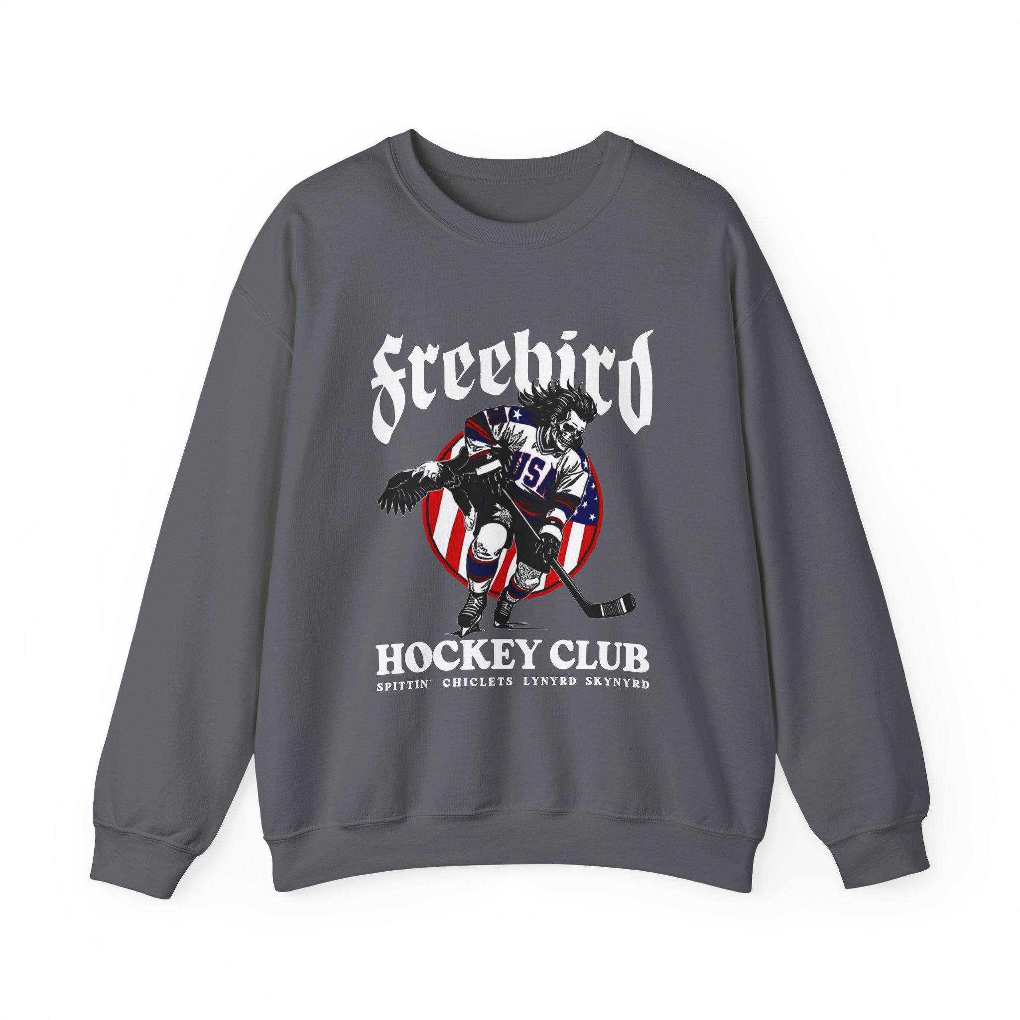 Freebird Usa Spittin Chiclets X Lynyrd Skynyrd Unisex Heavy Blendâ„¢ Crewneck Sweatshirt