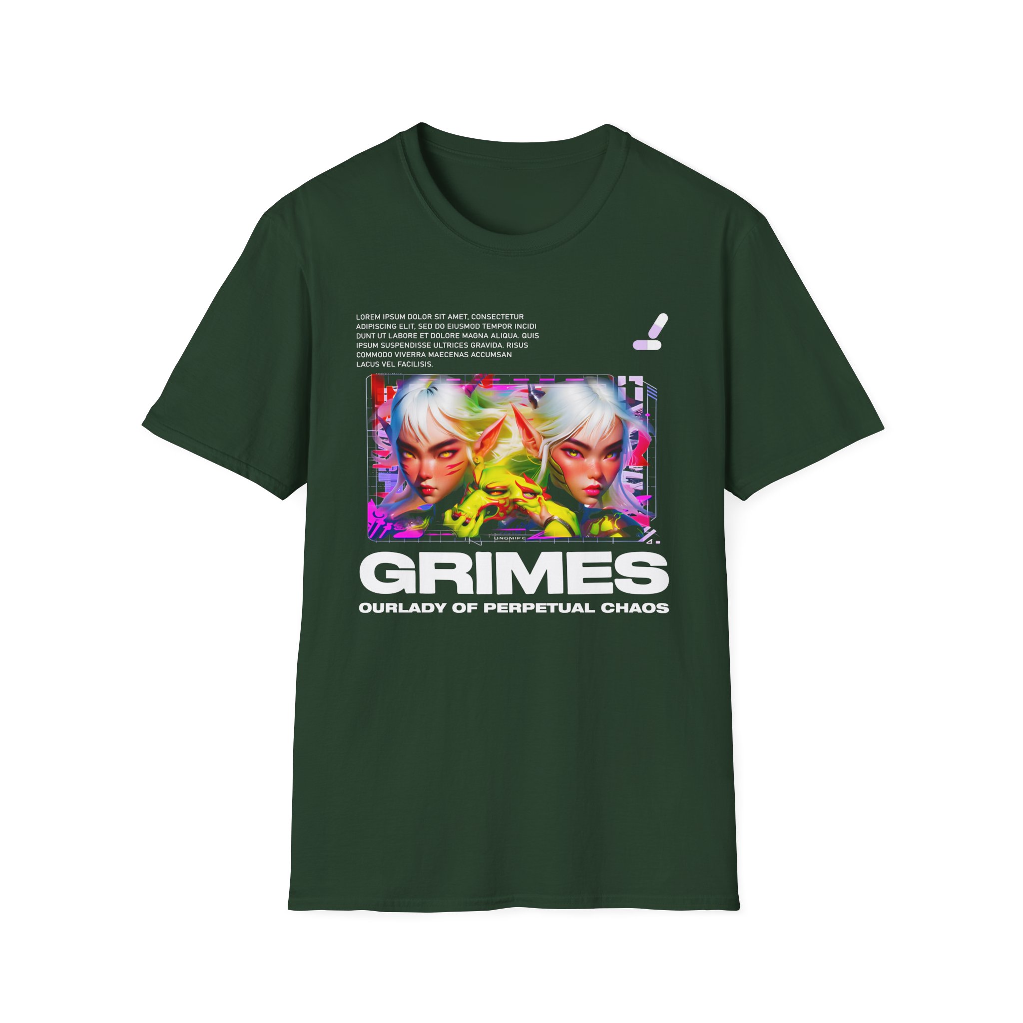 Grimes Our Lady of Perpetual Chaos Unisex Softstyle T-shirt