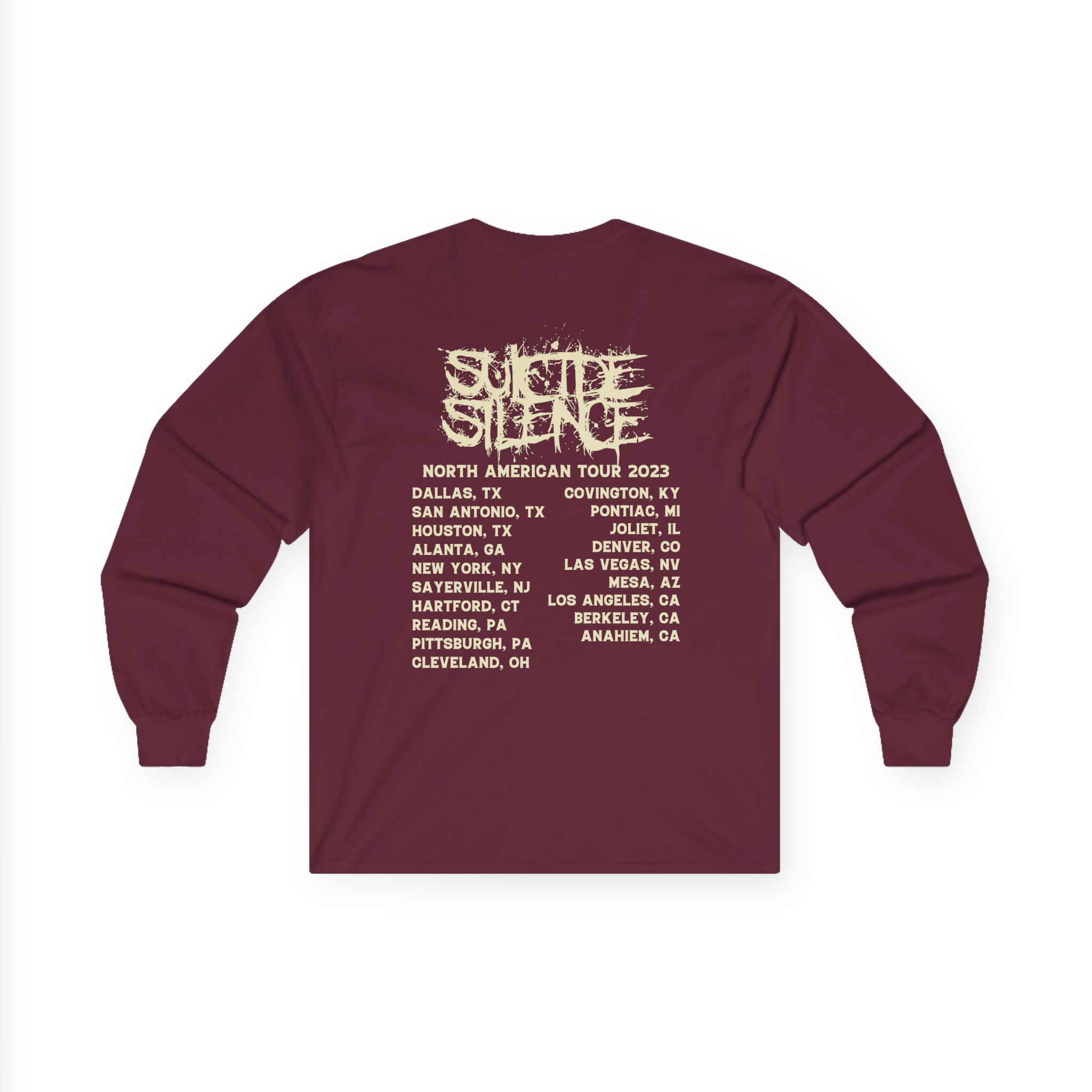 Suicide Silence Rymd Cover Tour 2023 Unisex Ultra Cotton Long Sleeve Tee