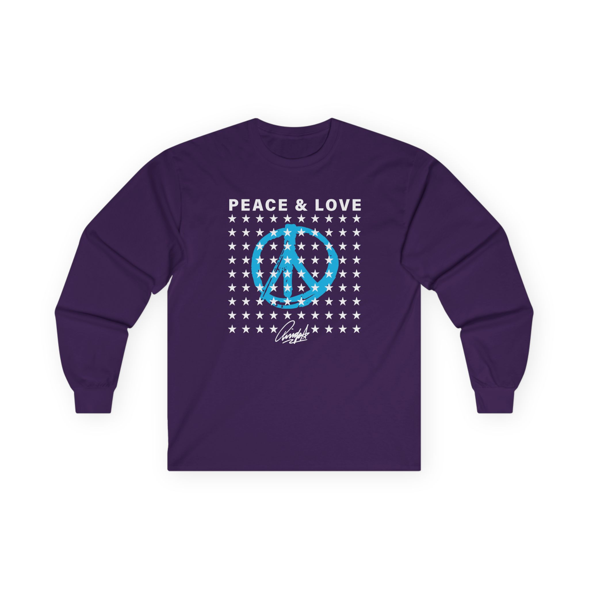 Ringo Starr Peace & Love Stars Unisex Ultra Cotton Long Sleeve Tee