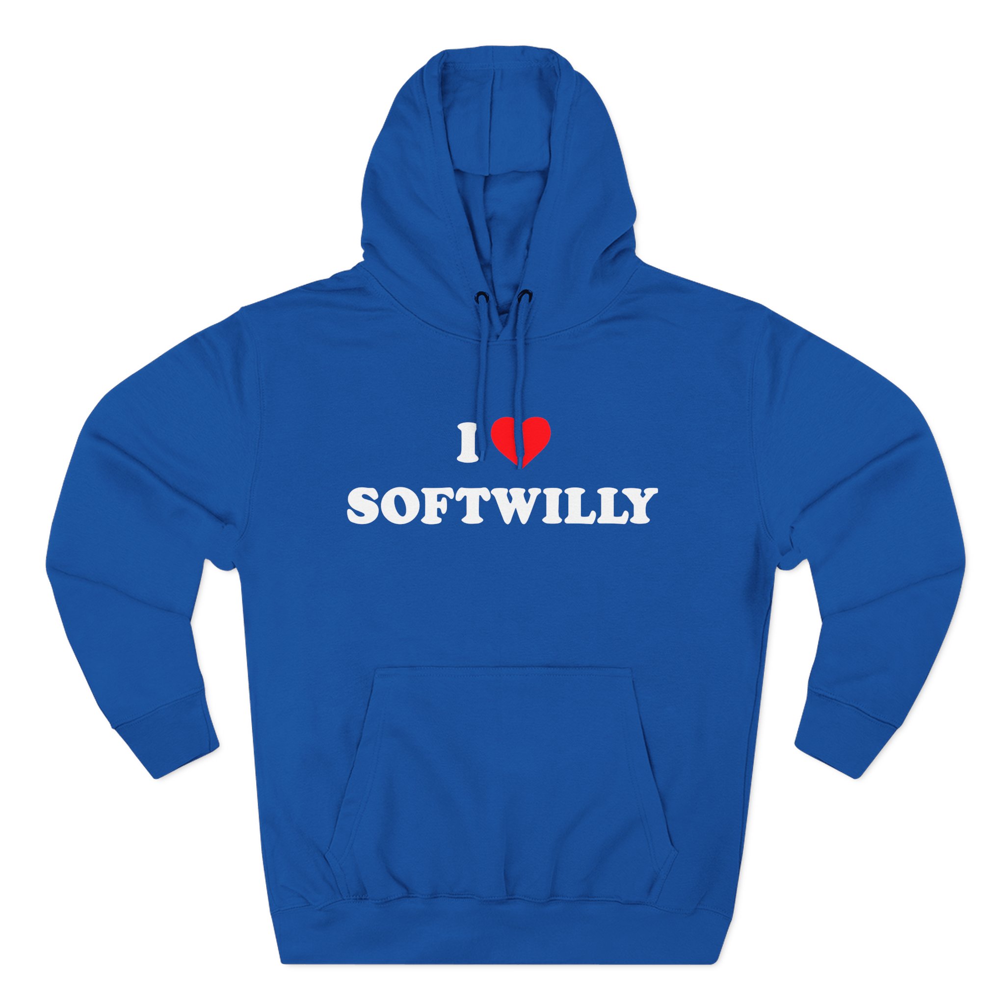 Softwilly I Love Softwilly Three-Panel Fleece Hoodie