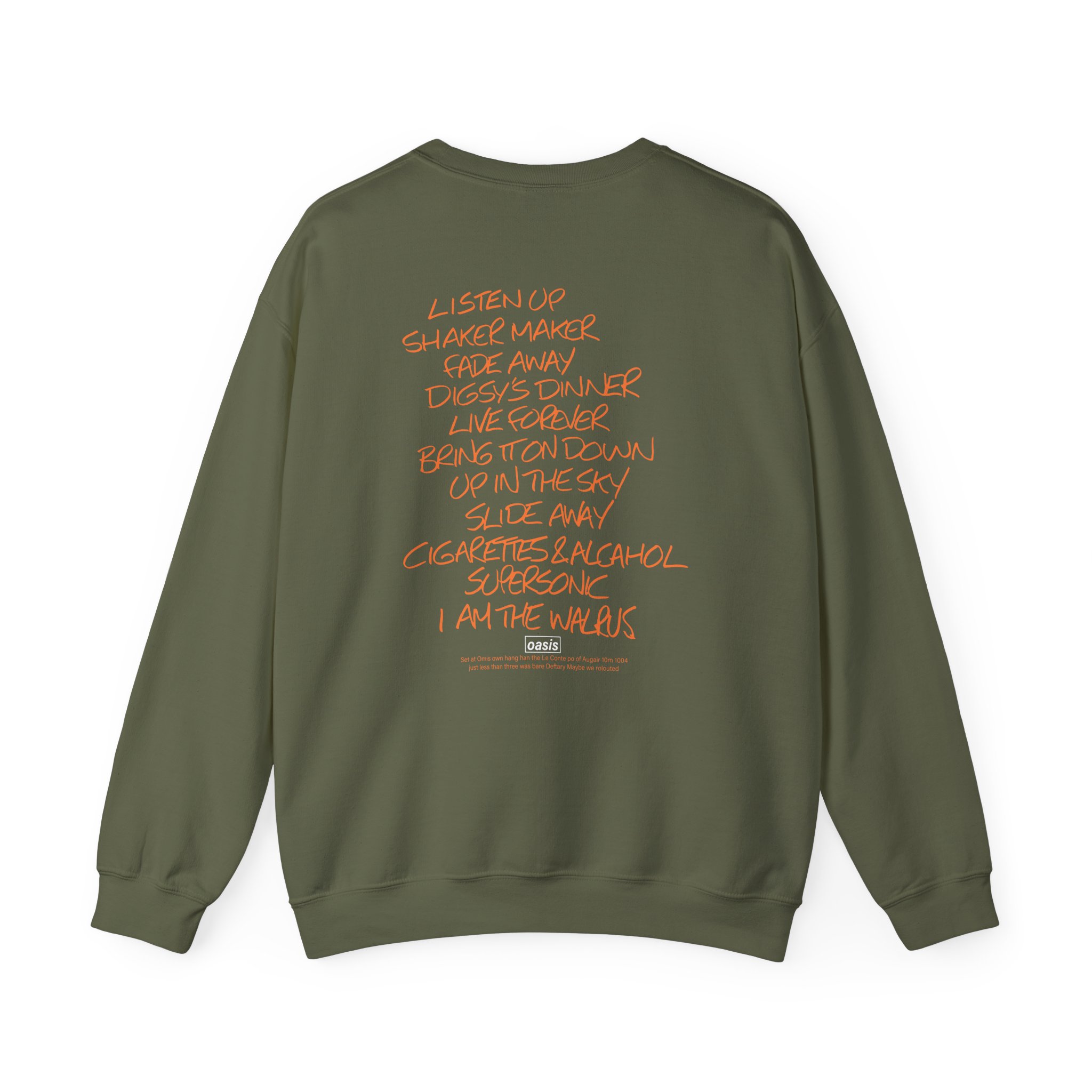 Oasis Setlist Unisex Heavy Blendâ„¢ Crewneck Sweatshirt