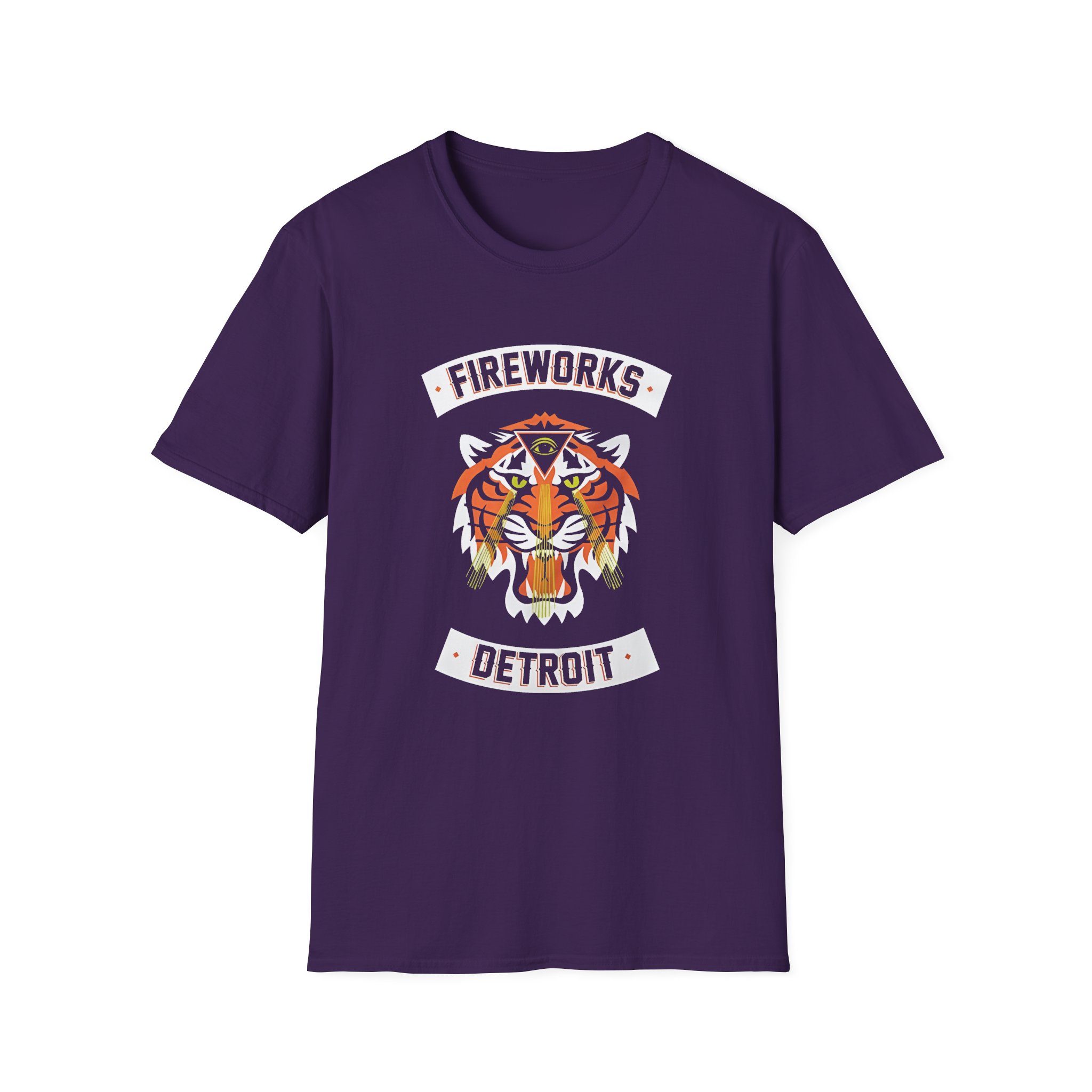 Fireworks Tiger Unisex Softstyle T-Shirt