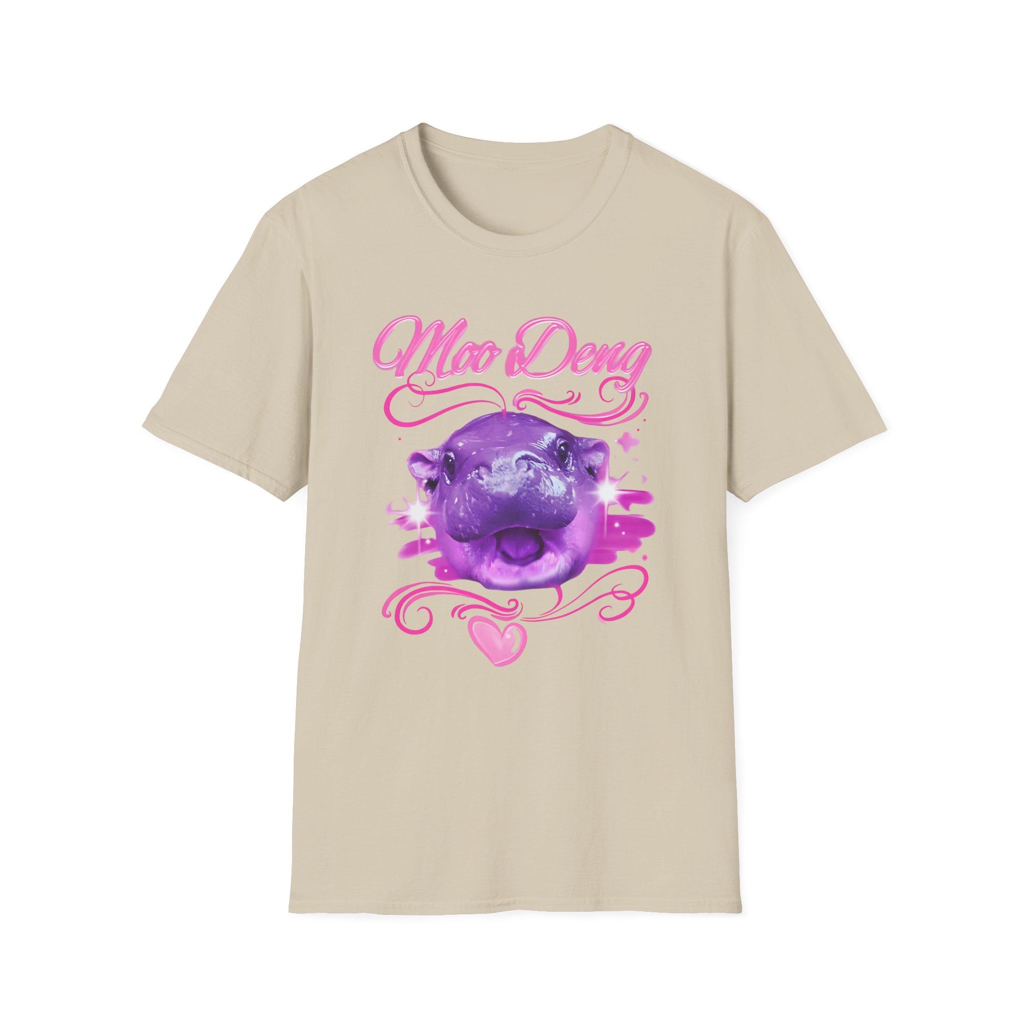 Moo Deng Airbrush Unisex Softstyle T-Shirt