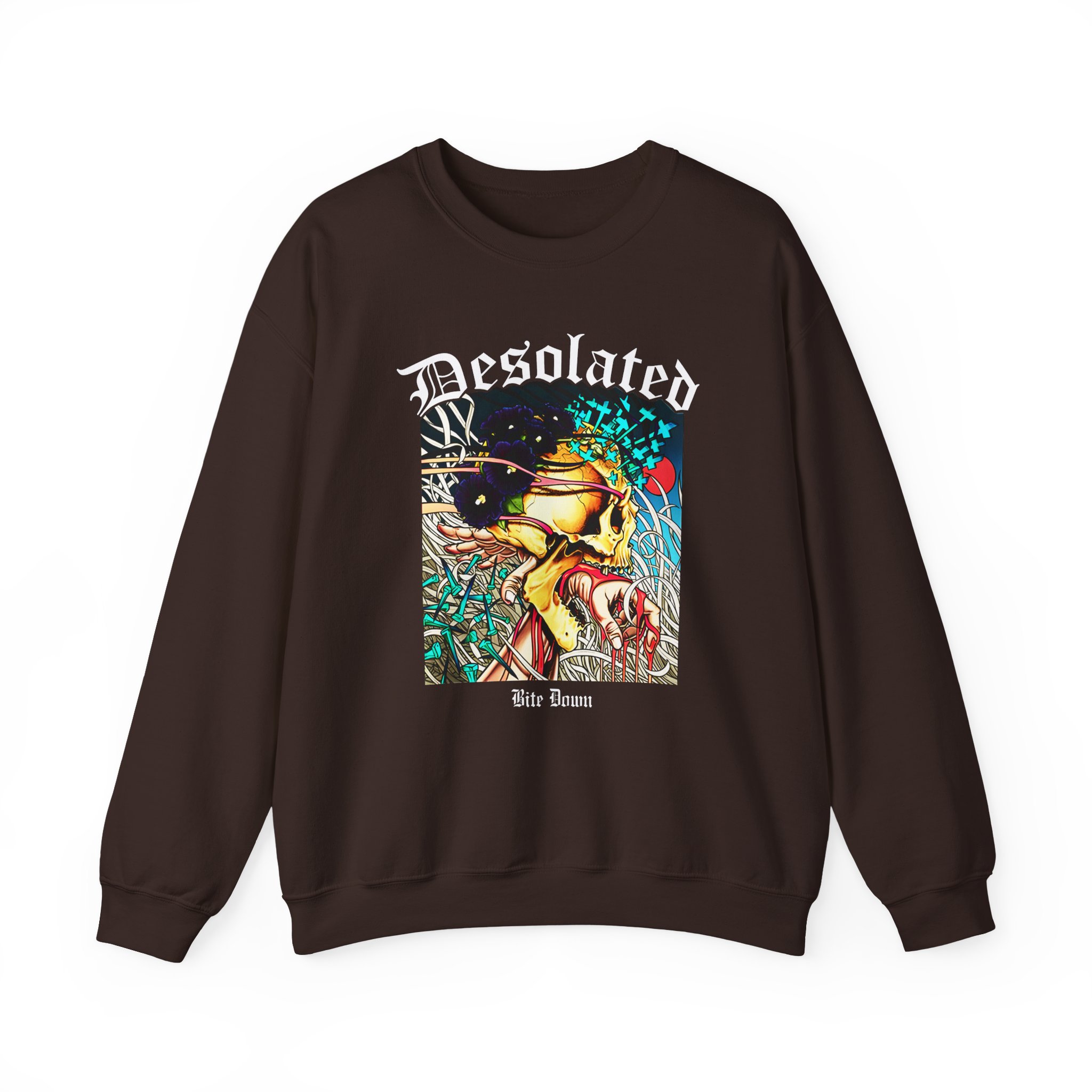 Desolated Bite Down Artwork Unisex Heavy Blendâ„¢ Crewneck Sweatshirt
