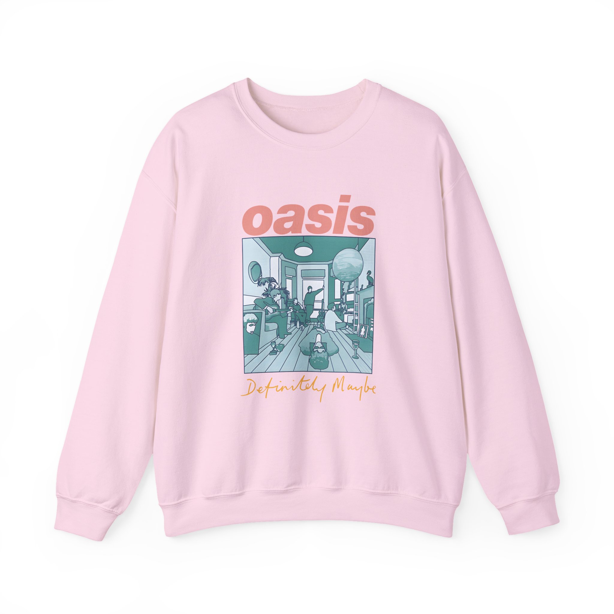 Oasis Definitely Maybe Artwork Unisex Heavy Blendâ„¢ Crewneck Sweatshirt