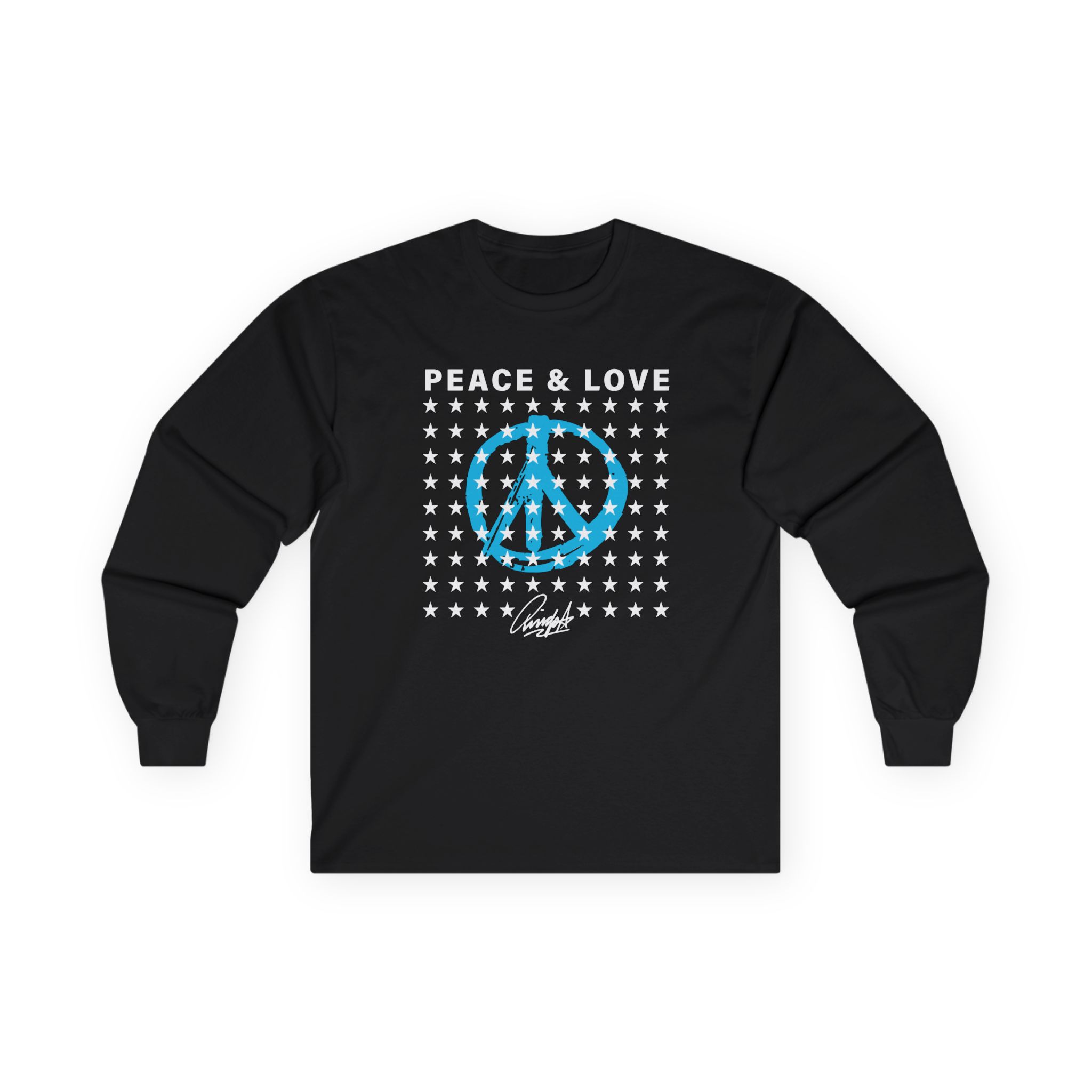Ringo Starr Peace & Love Stars Unisex Ultra Cotton Long Sleeve Tee