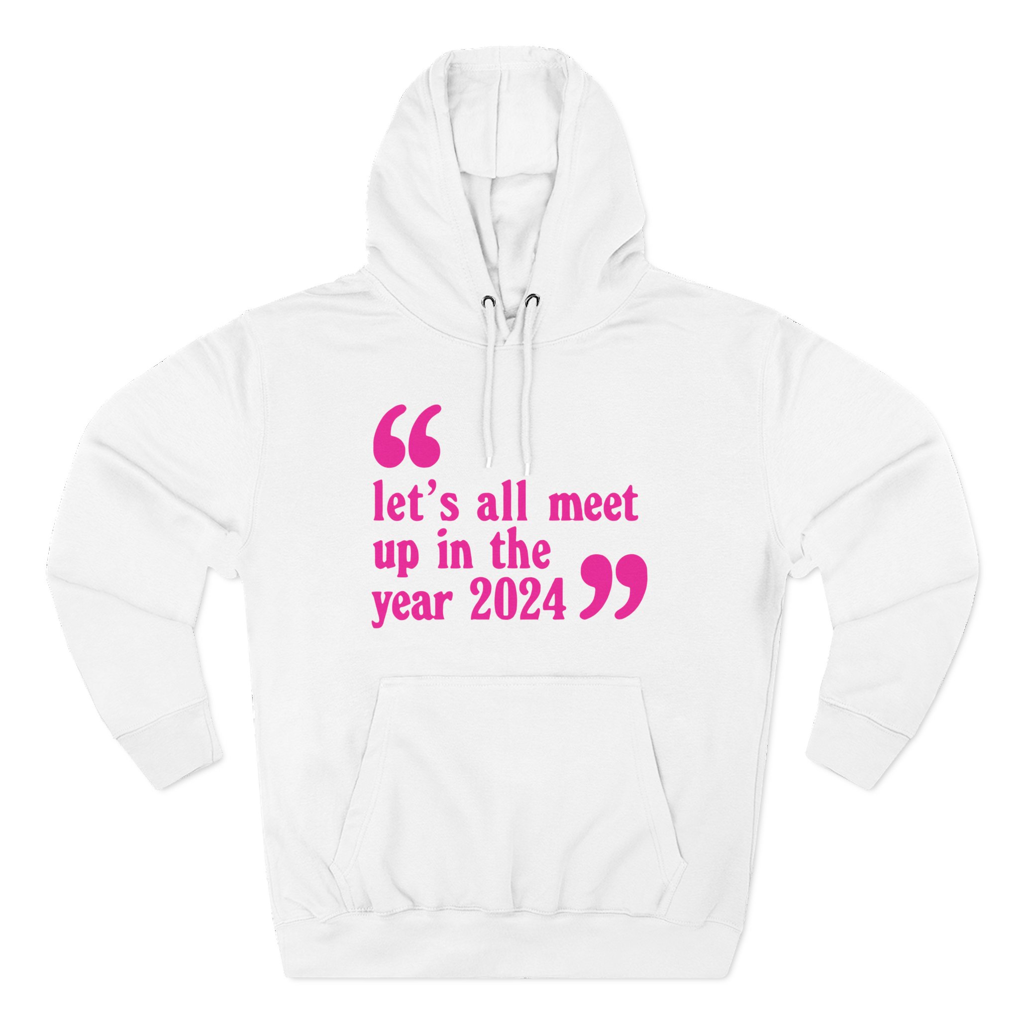 Pulp Let’s All Meet Up Ecru Three-Panel Fleece Hoodie