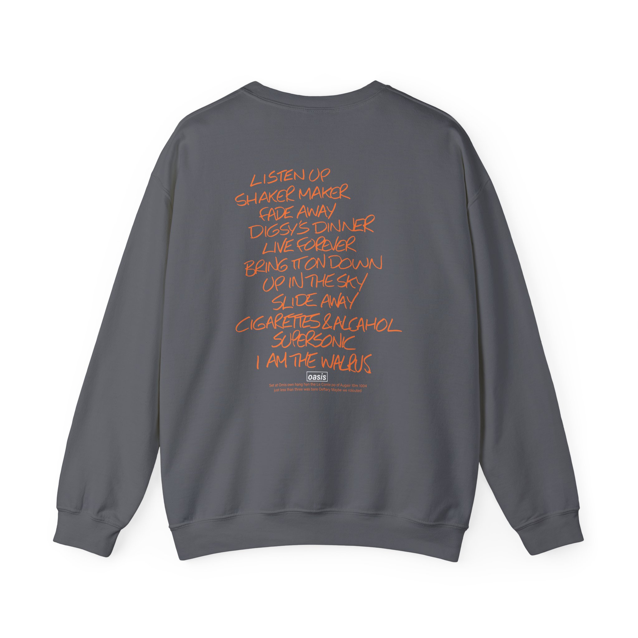 Oasis Setlist Unisex Heavy Blendâ„¢ Crewneck Sweatshirt