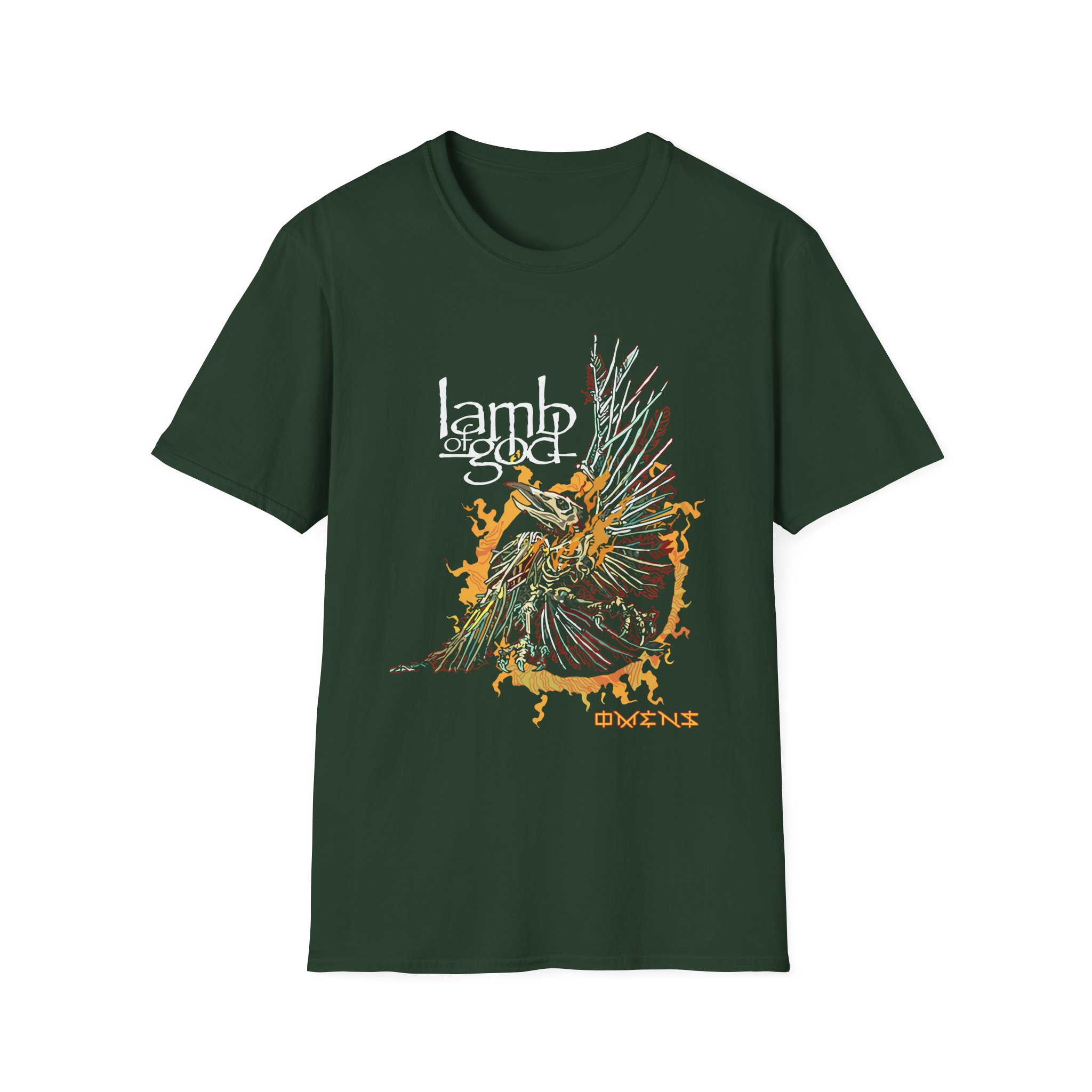 Lamb of God Omens Skeleton Eagle Unisex Softstyle T-Shirt