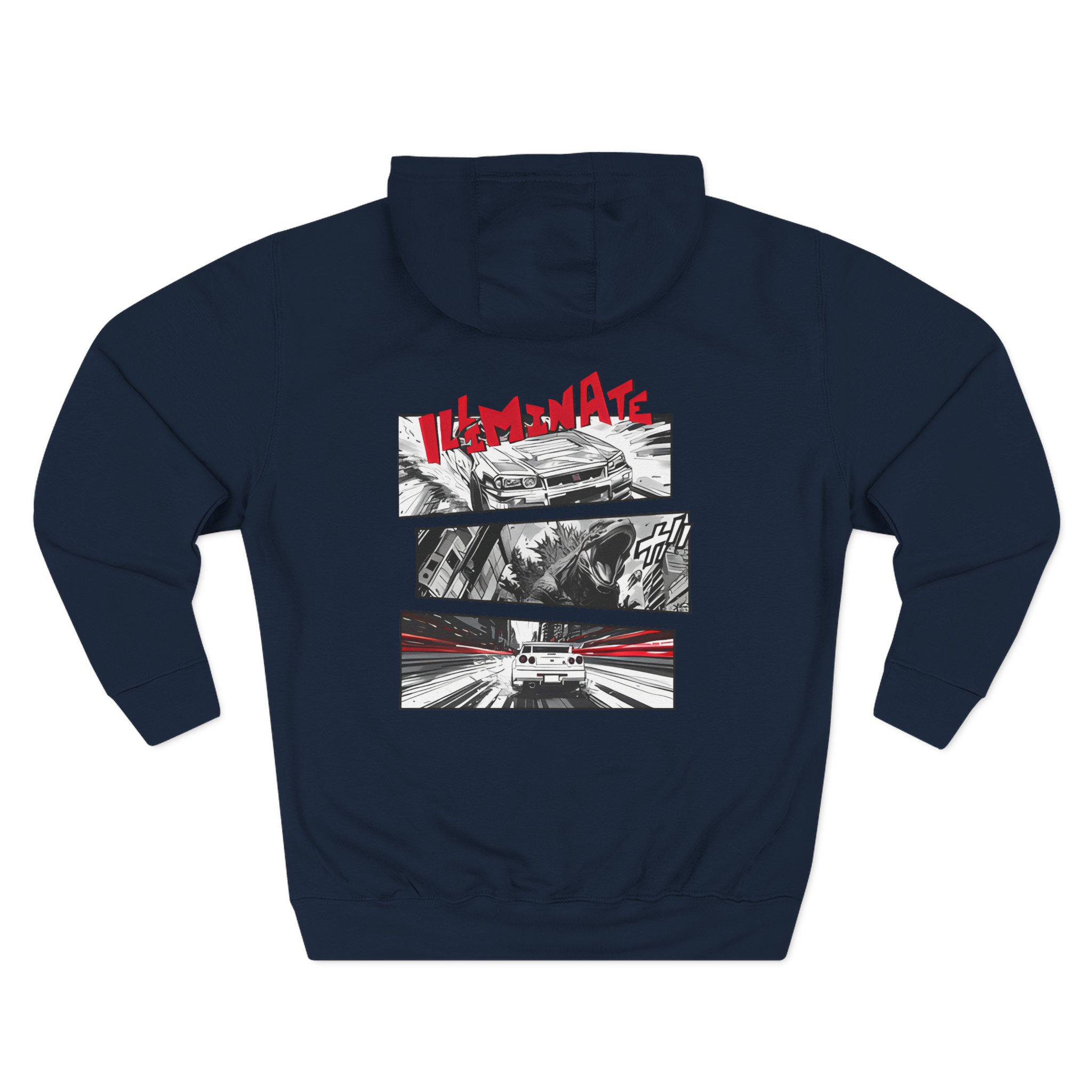 Illiminate Three-Panel Fleece Hoodie