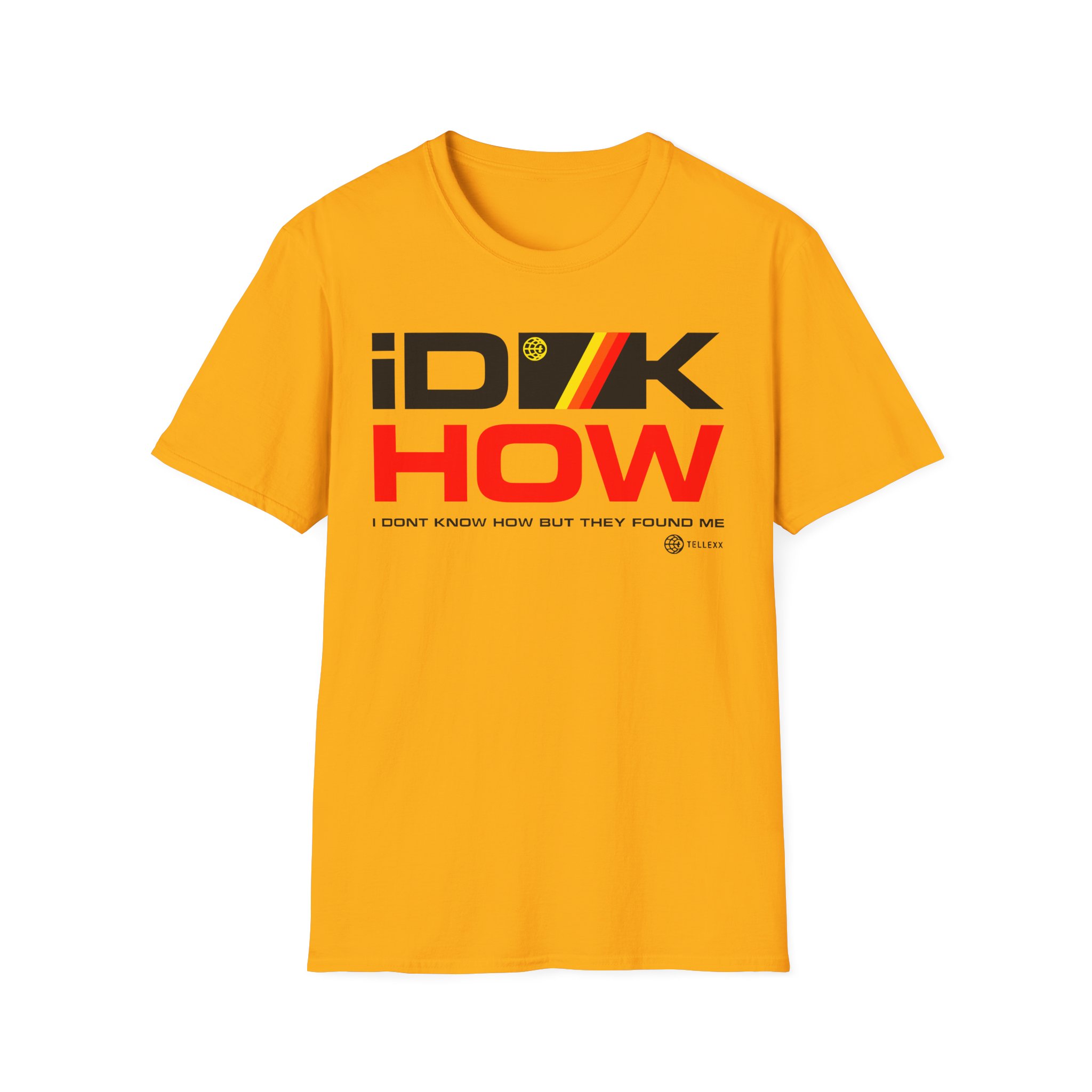 iDKHOW Striped Box Gold Unisex Softstyle T-Shirt