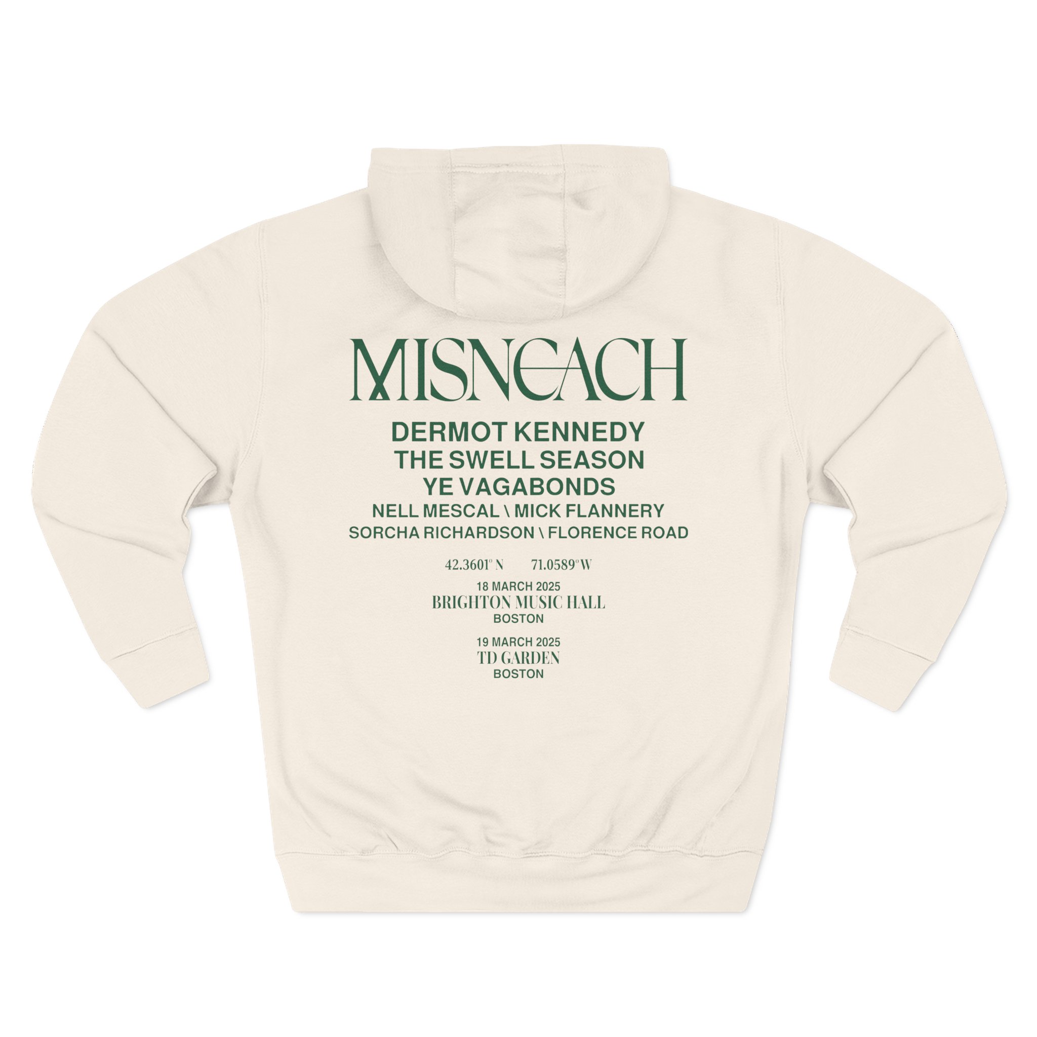 Dermot Kennedy Misneach Festival Event Three-Panel Fleece Hoodie