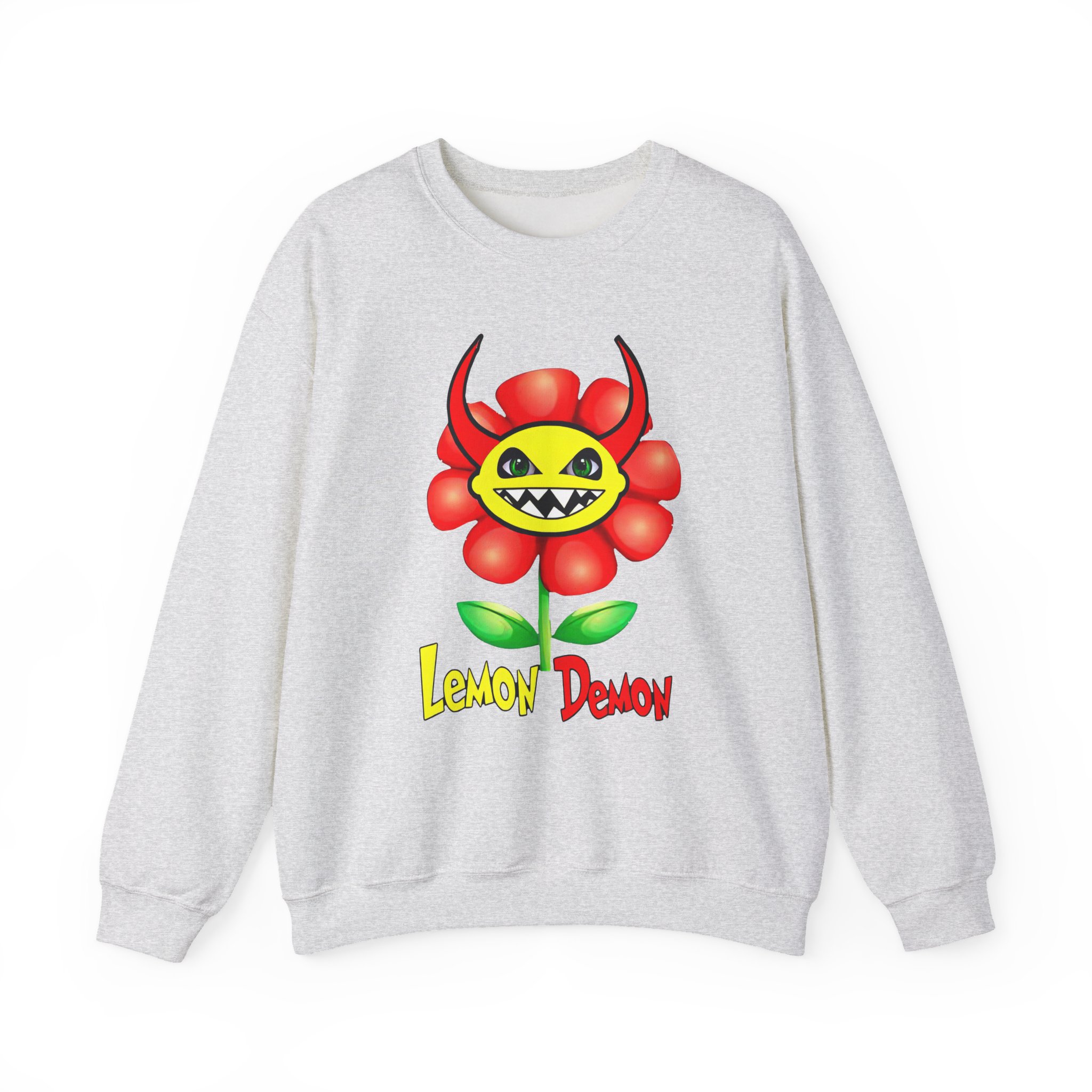 Lemon Demon Flower Unisex Heavy Blendâ„¢ Crewneck Sweatshirt