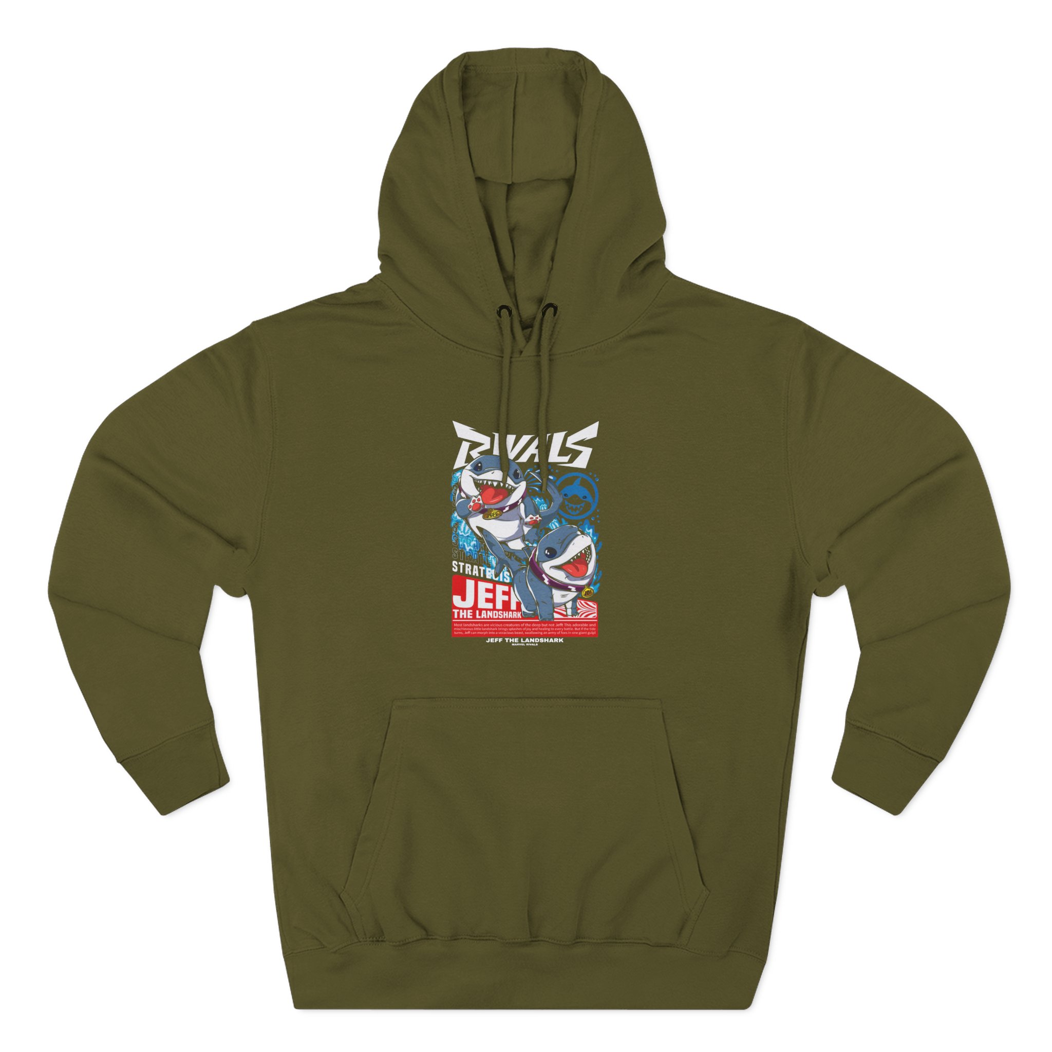Jeff the Land Shark Three-Panel Fleece Hoodie