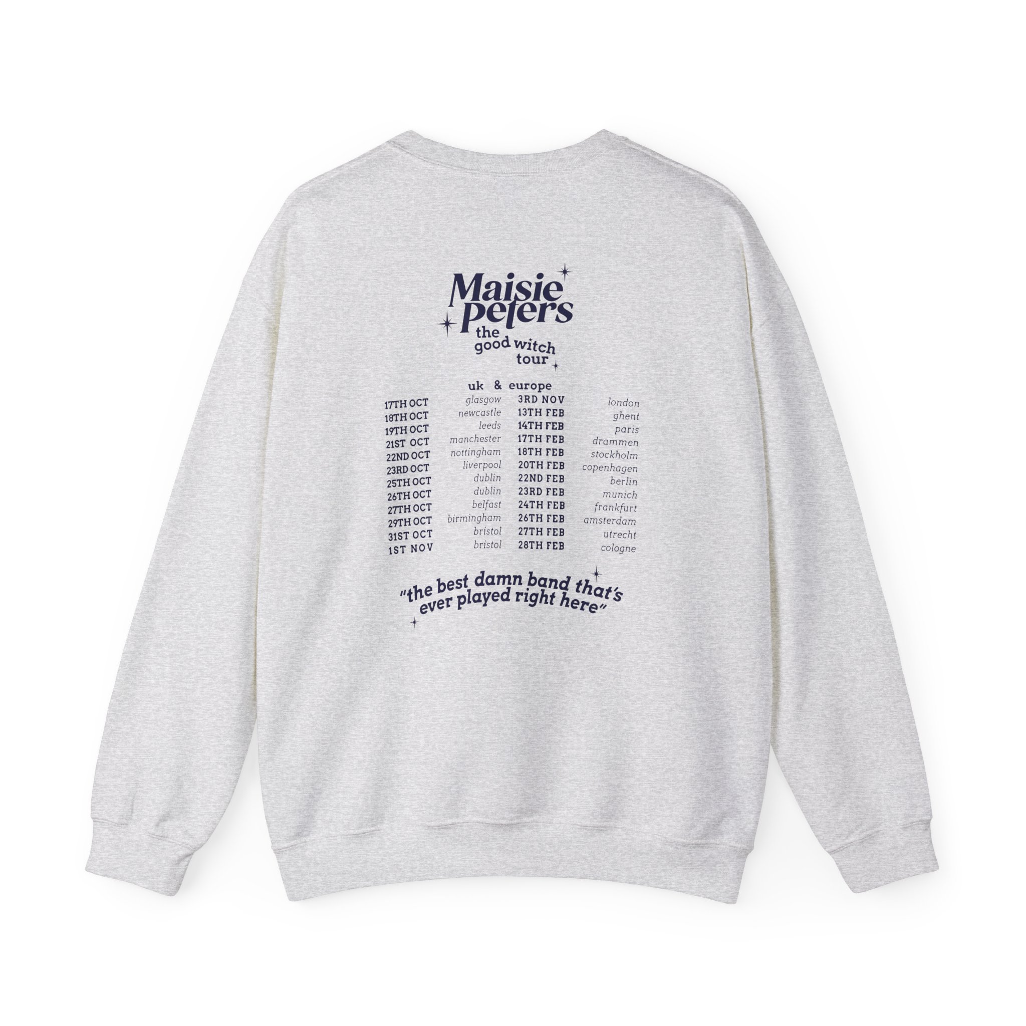 Maisie Peters the Good With Uk/eu 23/24 Tour Unisex Heavy Blendâ„¢ Crewneck Sweatshirt