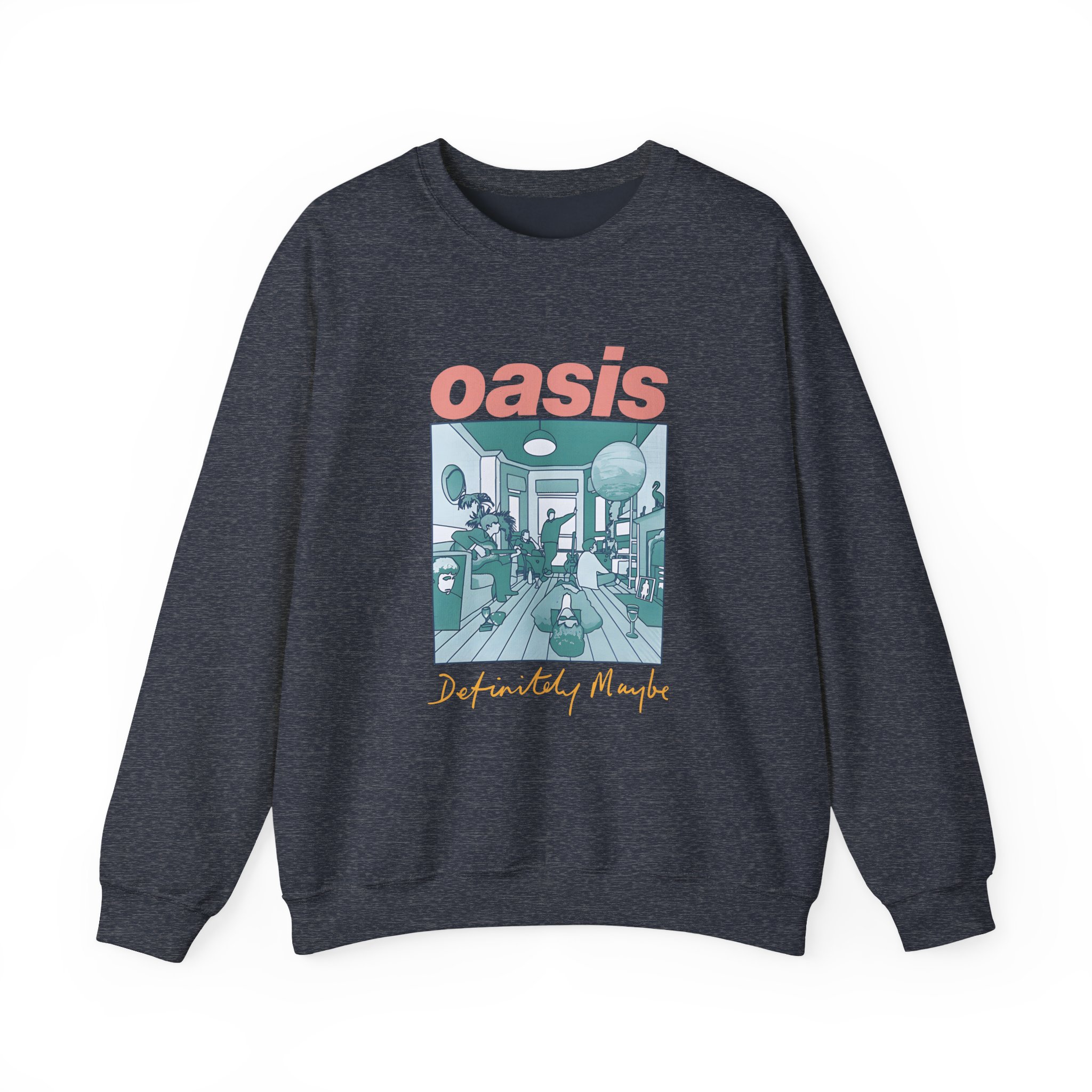 Oasis Definitely Maybe Artwork Unisex Heavy Blendâ„¢ Crewneck Sweatshirt