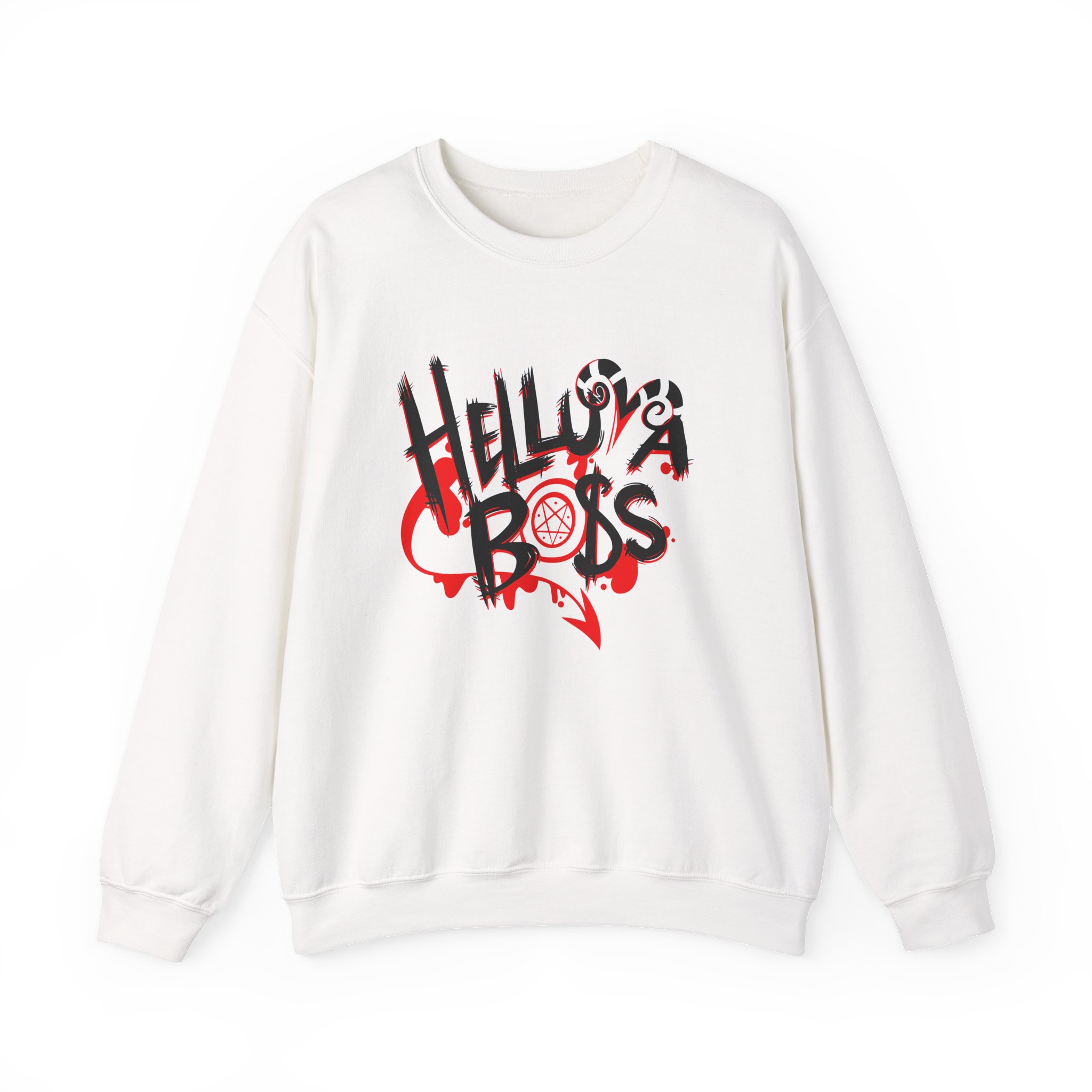 Helluva Boss Logo Unisex Heavy Blendâ„¢ Crewneck Sweatshirt