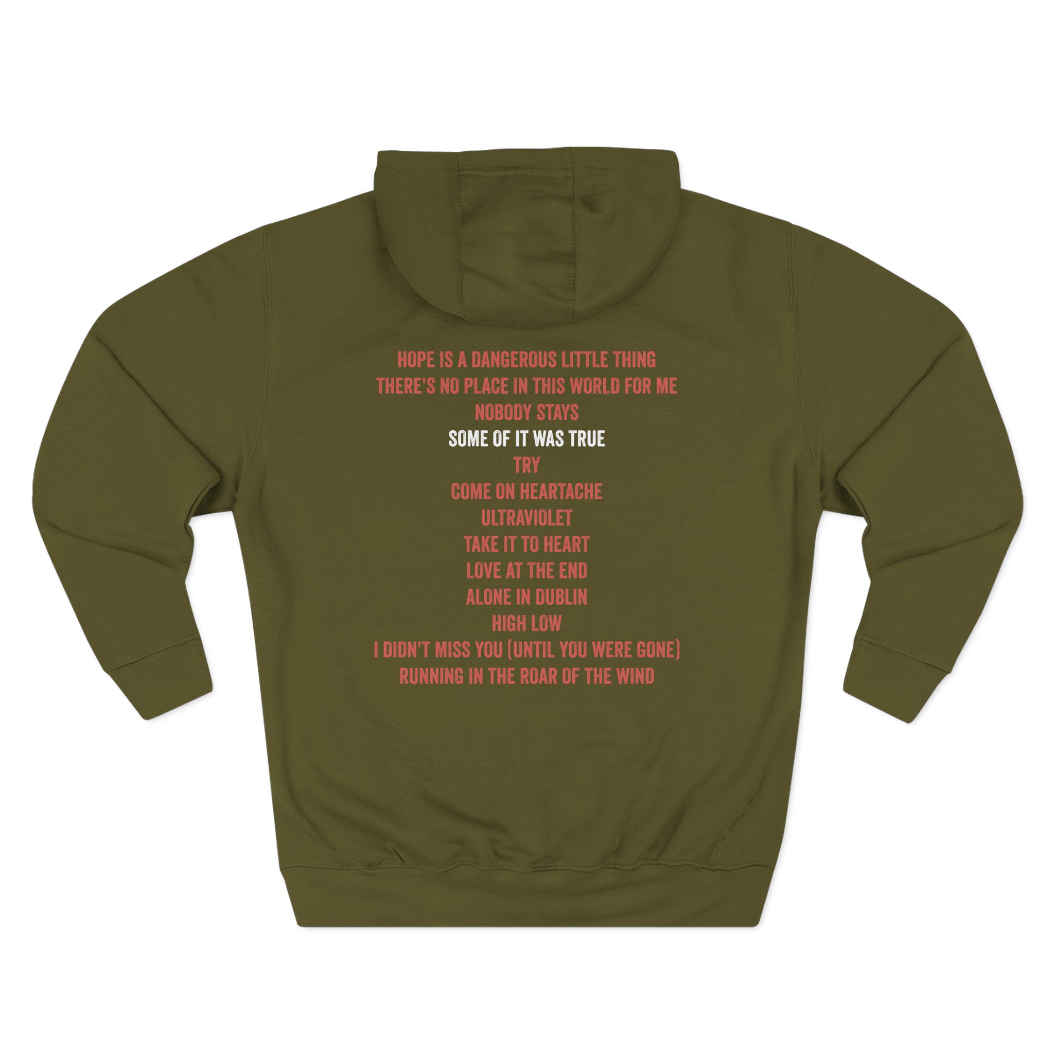 The Menzingers Tracklist Three-Panel Fleece Hoodie