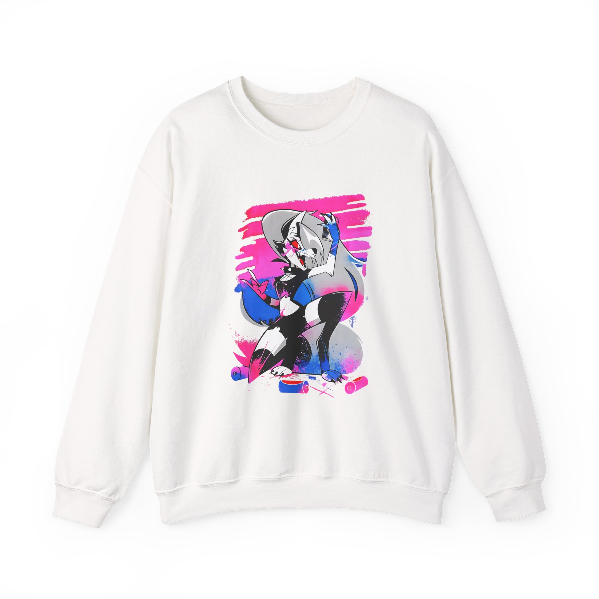 Helluva Boss Loona Micro Ribbed Unisex Heavy Blendâ„¢ Crewneck Sweatshirt